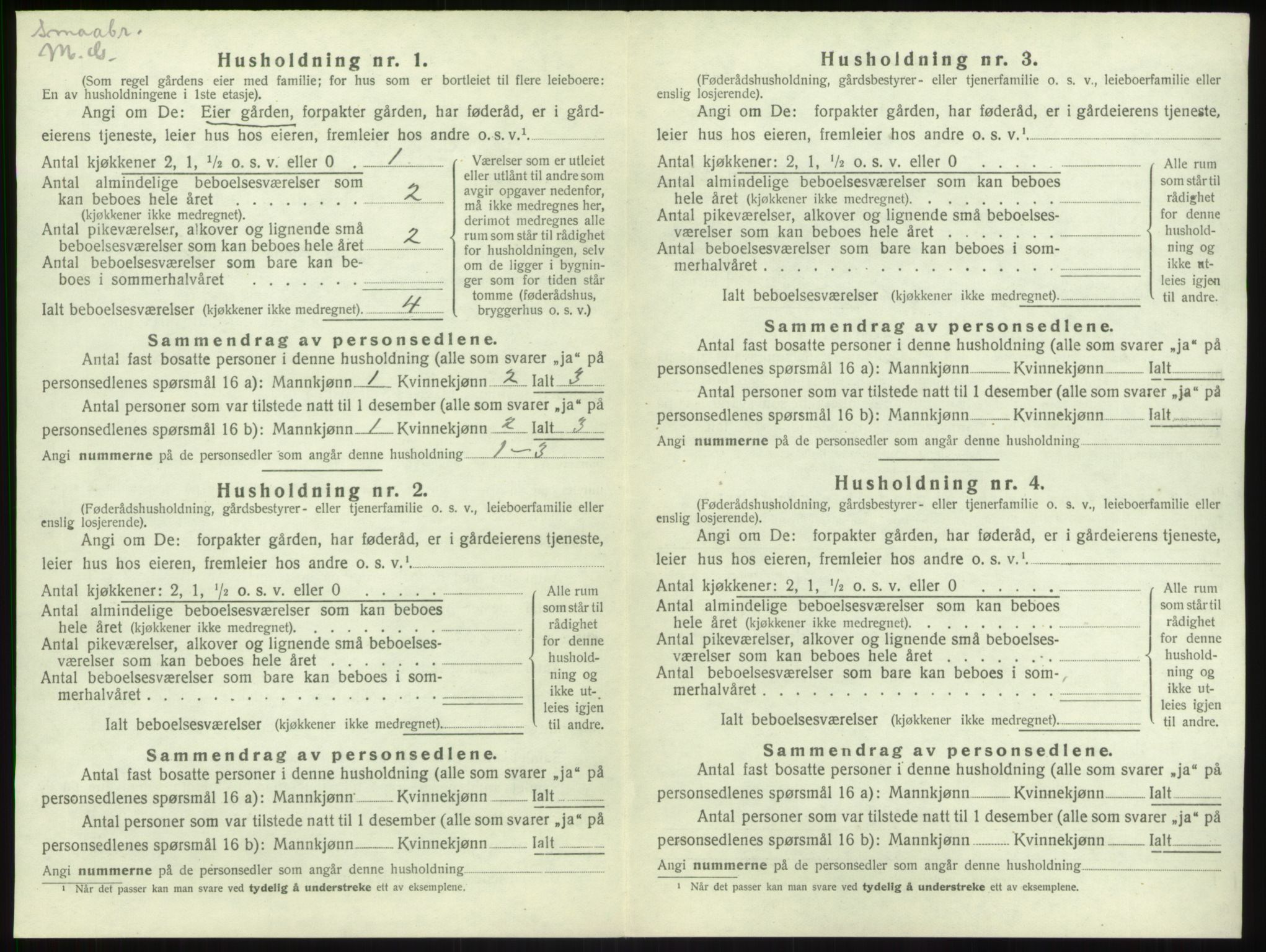 SAB, 1920 census for Leikanger, 1920, p. 272