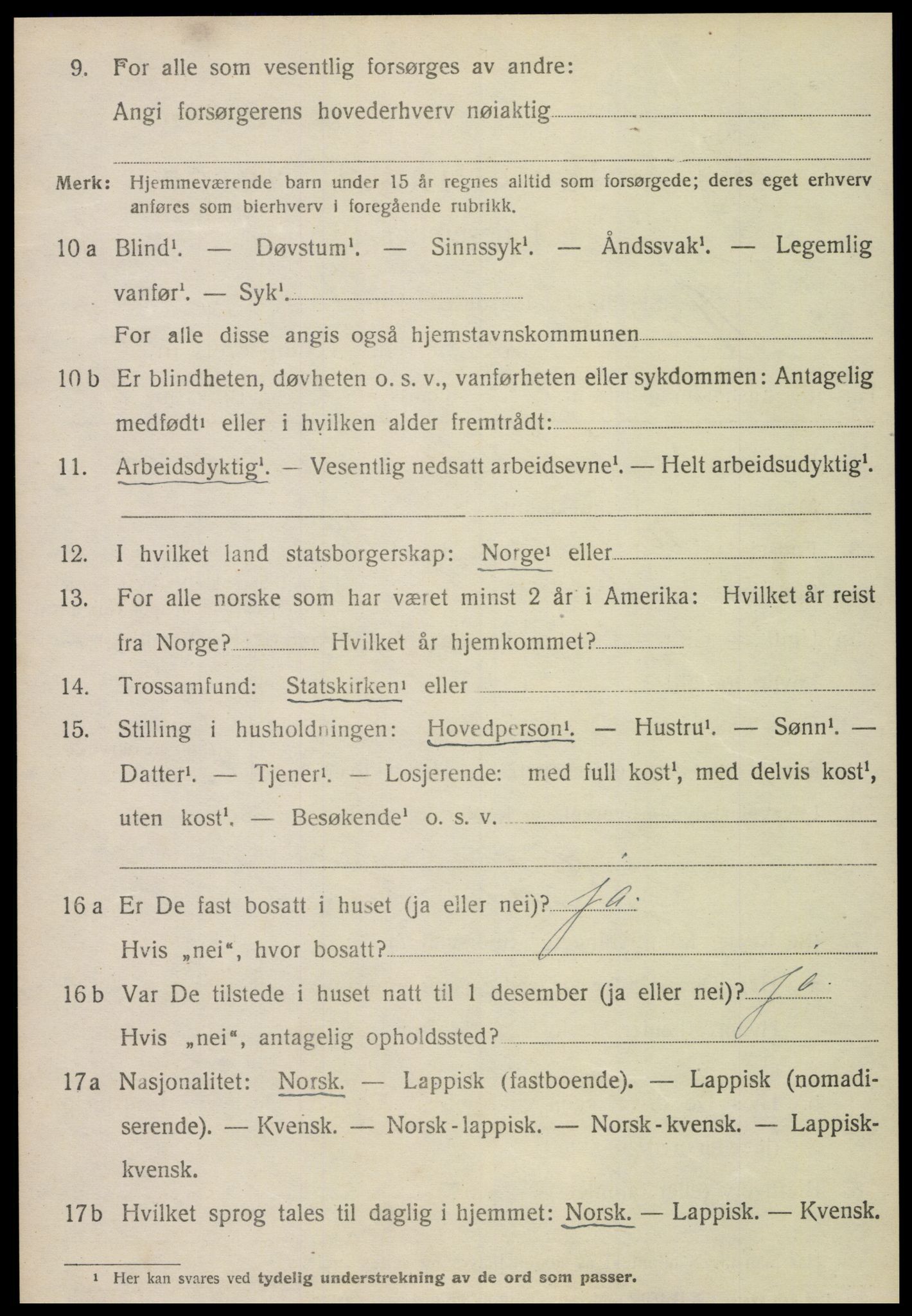SAT, 1920 census for Åsen, 1920, p. 1945