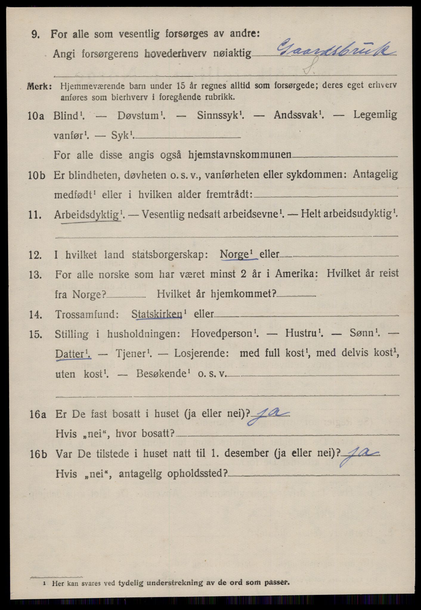 SAT, 1920 census for Hareid, 1920, p. 3986