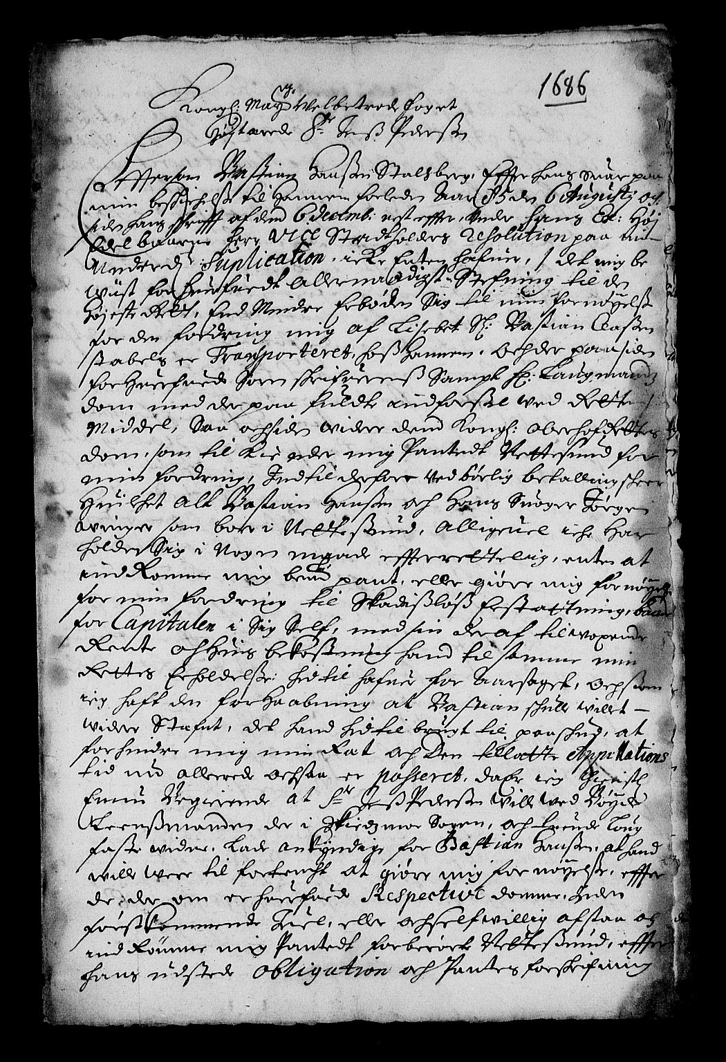 Stattholderembetet 1572-1771, RA/EA-2870/Af/L0001: Avskrifter av vedlegg til originale supplikker, nummerert i samsvar med supplikkbøkene, 1683-1687, p. 69