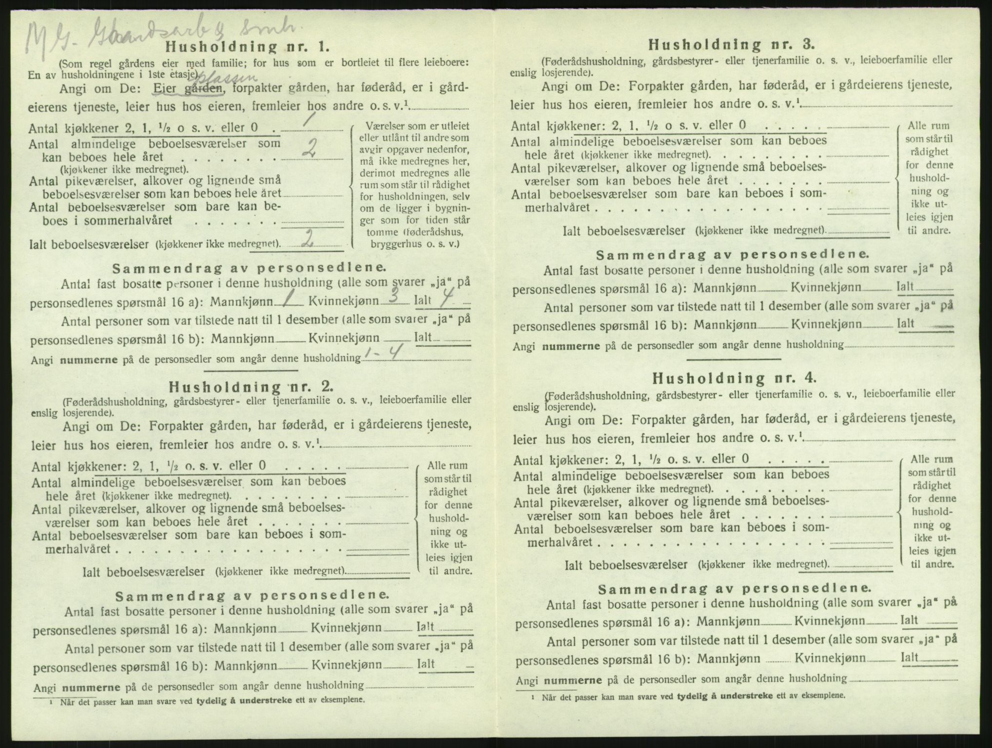 SAKO, 1920 census for Lardal, 1920, p. 46
