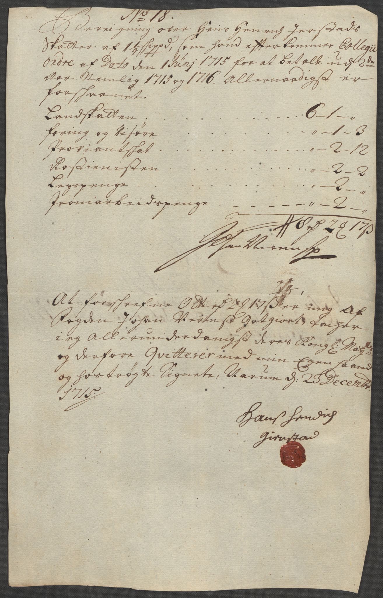 Rentekammeret inntil 1814, Reviderte regnskaper, Fogderegnskap, RA/EA-4092/R18/L1314: Fogderegnskap Hadeland, Toten og Valdres, 1715, p. 444