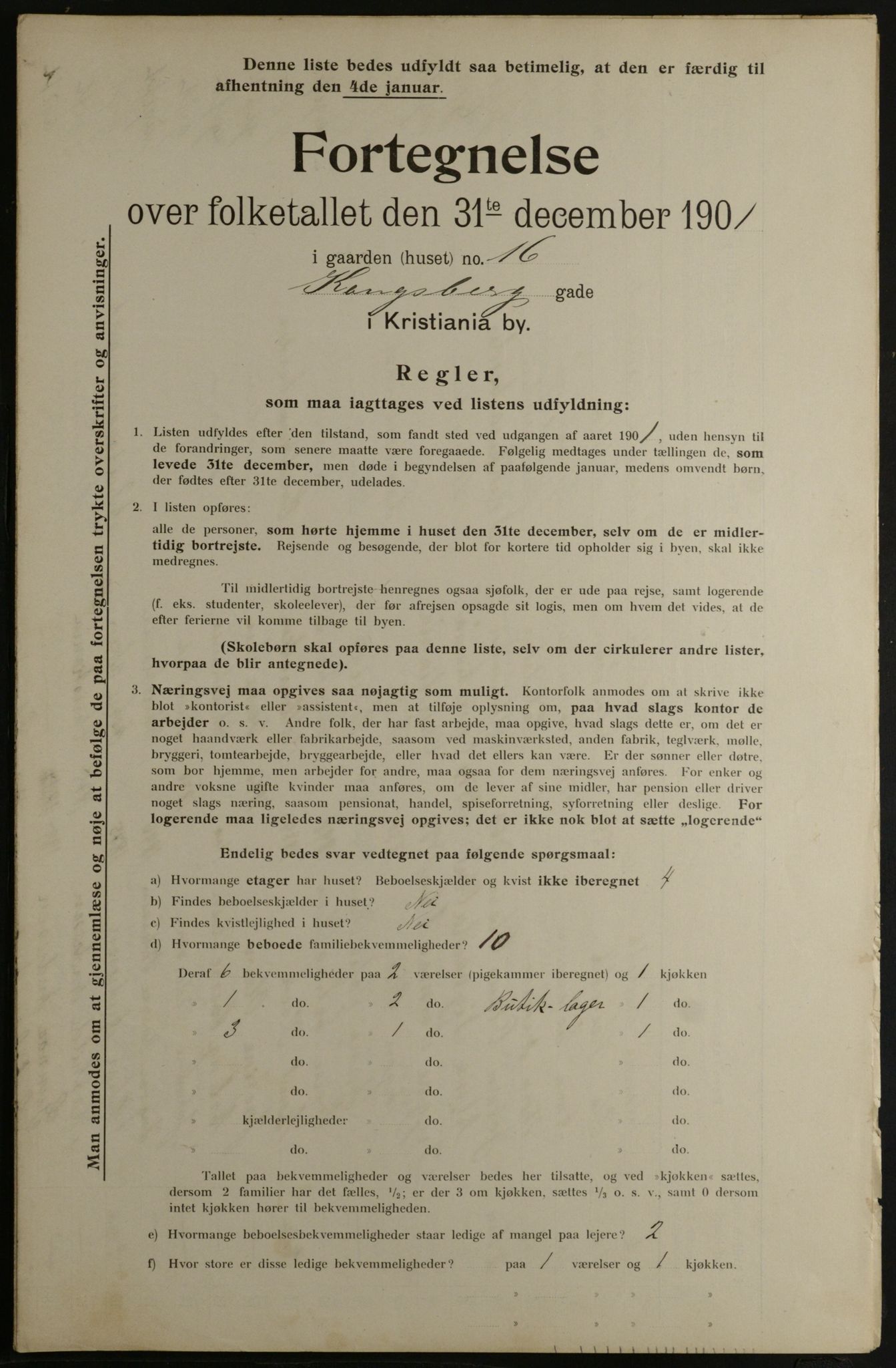 OBA, Municipal Census 1901 for Kristiania, 1901, p. 8181