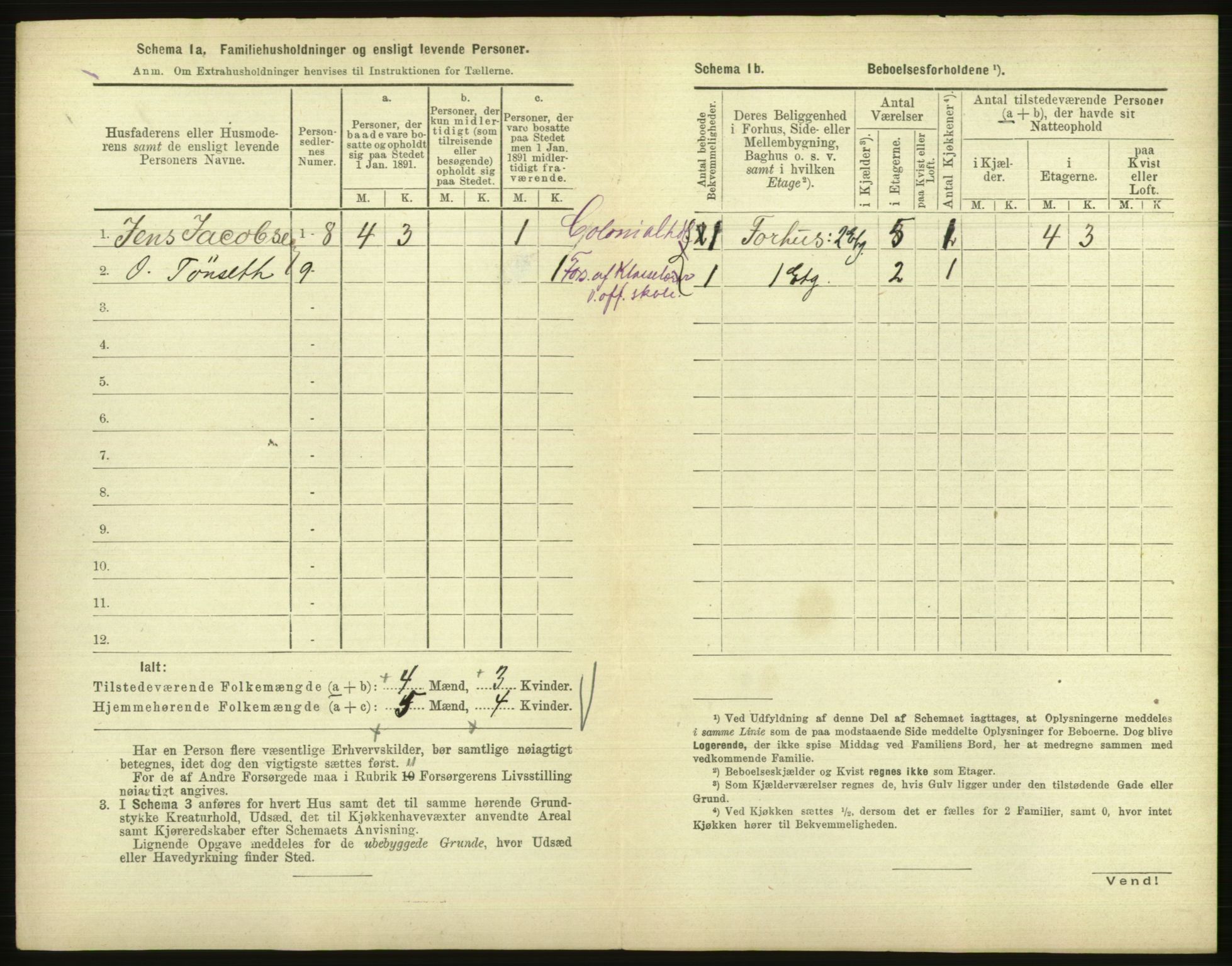 RA, 1891 census for 1001 Kristiansand, 1891, p. 585