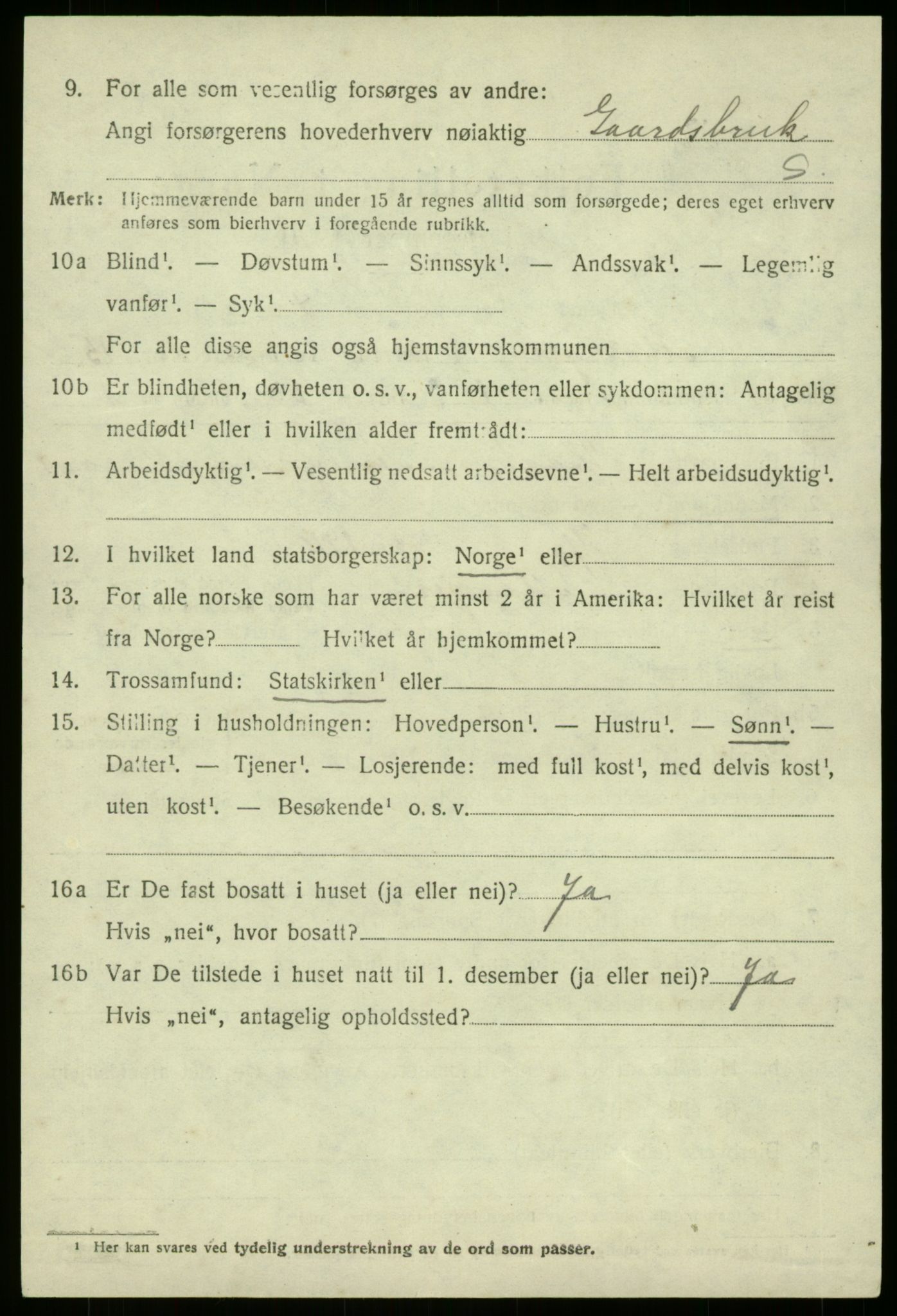 SAB, 1920 census for Manger, 1920, p. 8451