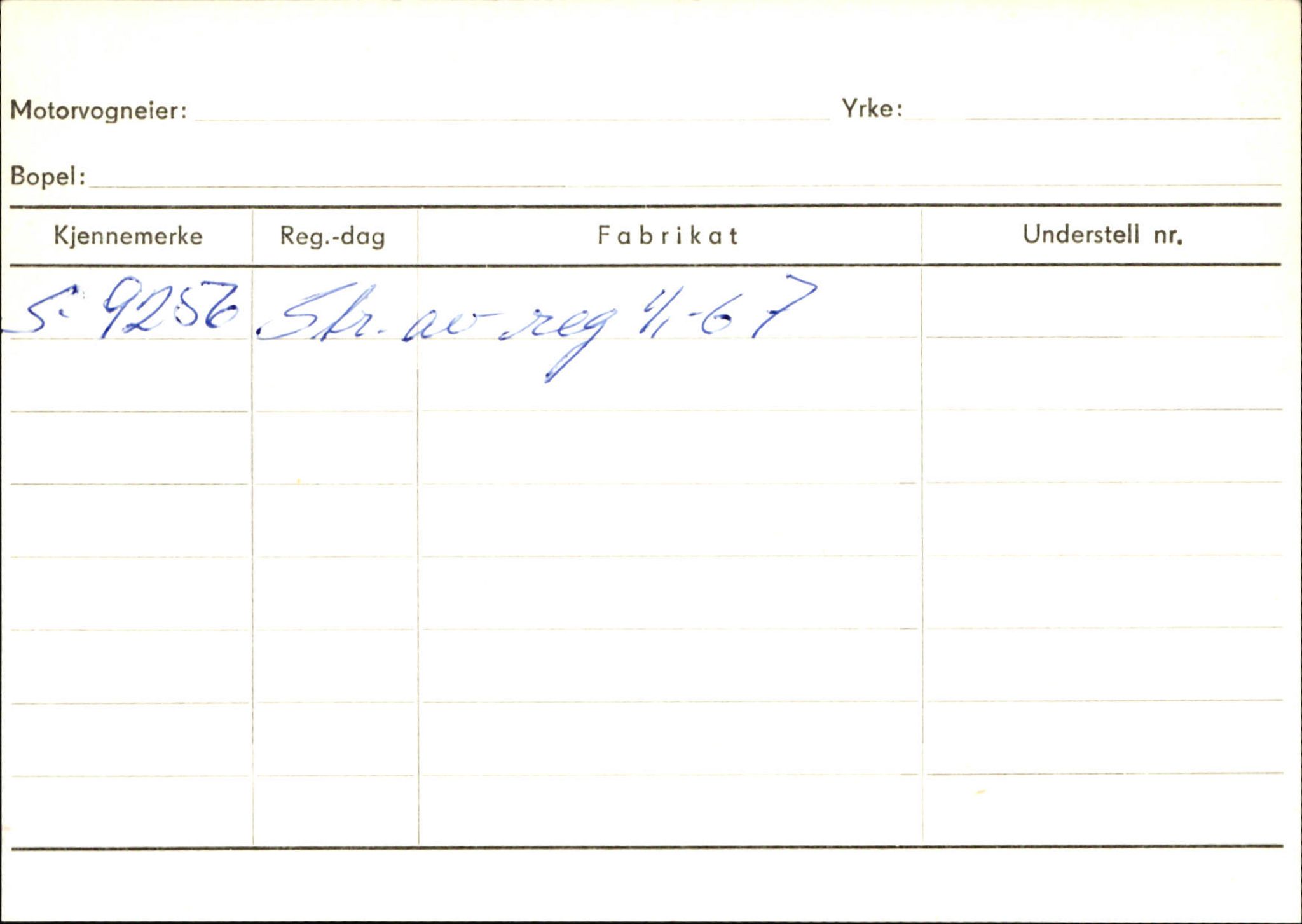 Statens vegvesen, Sogn og Fjordane vegkontor, AV/SAB-A-5301/4/F/L0133: Eigarregister Bremanger A-Å. Gaular A-H, 1945-1975, p. 428
