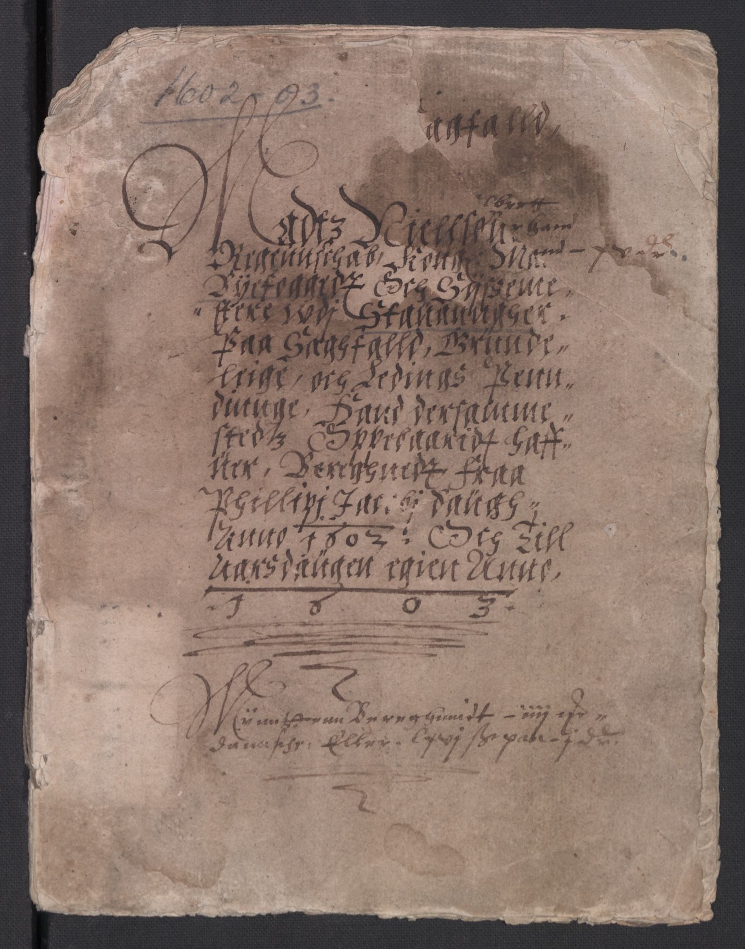 Rentekammeret inntil 1814, Reviderte regnskaper, Byregnskaper, AV/RA-EA-4066/R/Ro/L0297: [O1] By- og tollregnskap, 1602-1624, p. 2