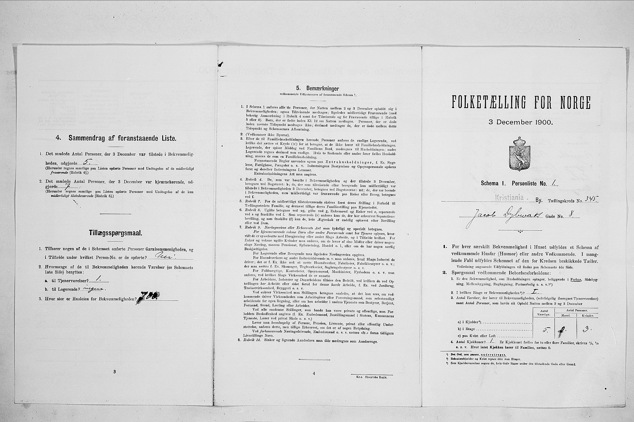 SAO, 1900 census for Kristiania, 1900, p. 42616