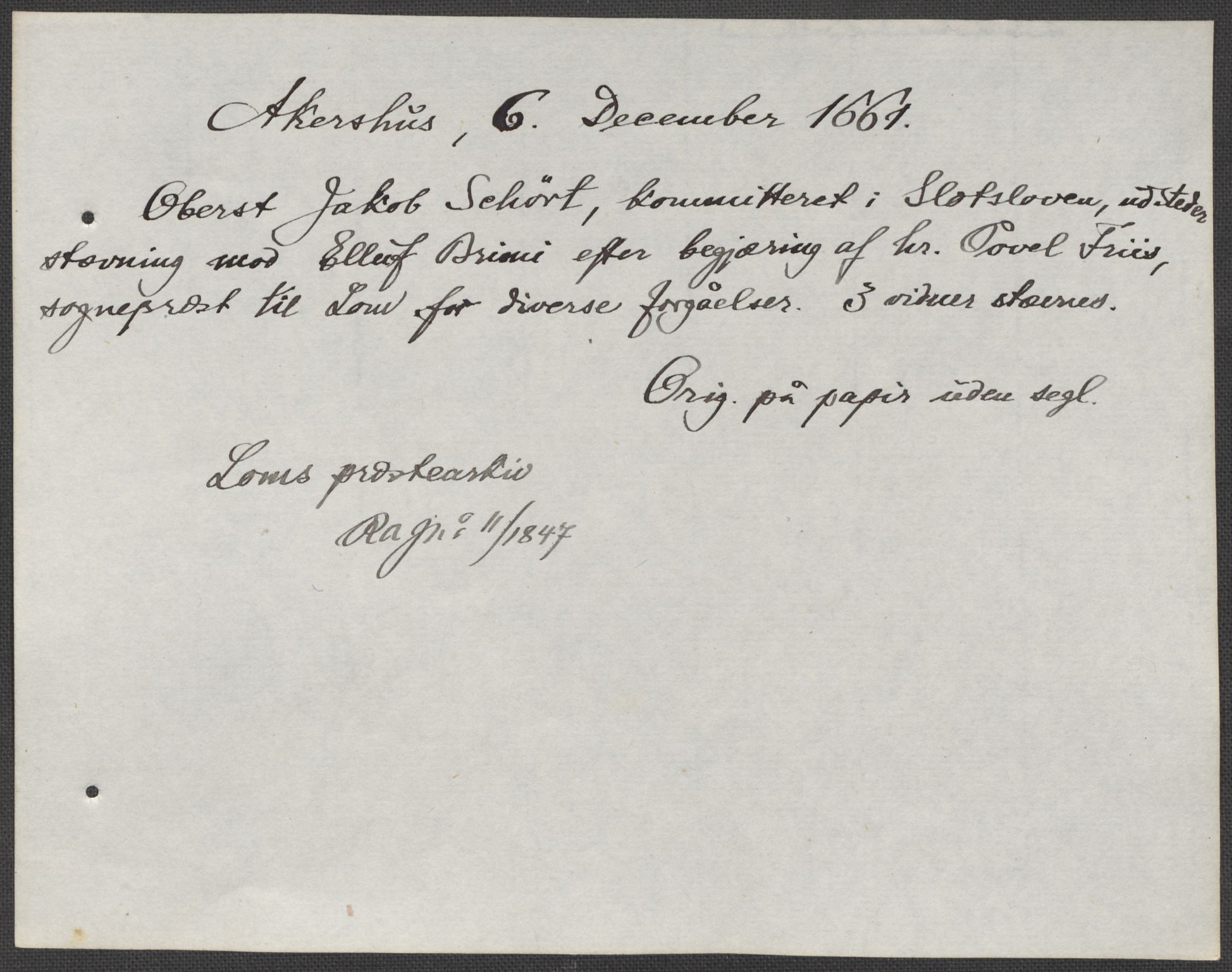 Riksarkivets diplomsamling, AV/RA-EA-5965/F15/L0012: Prestearkiv - Oppland, 1584-1794, p. 135