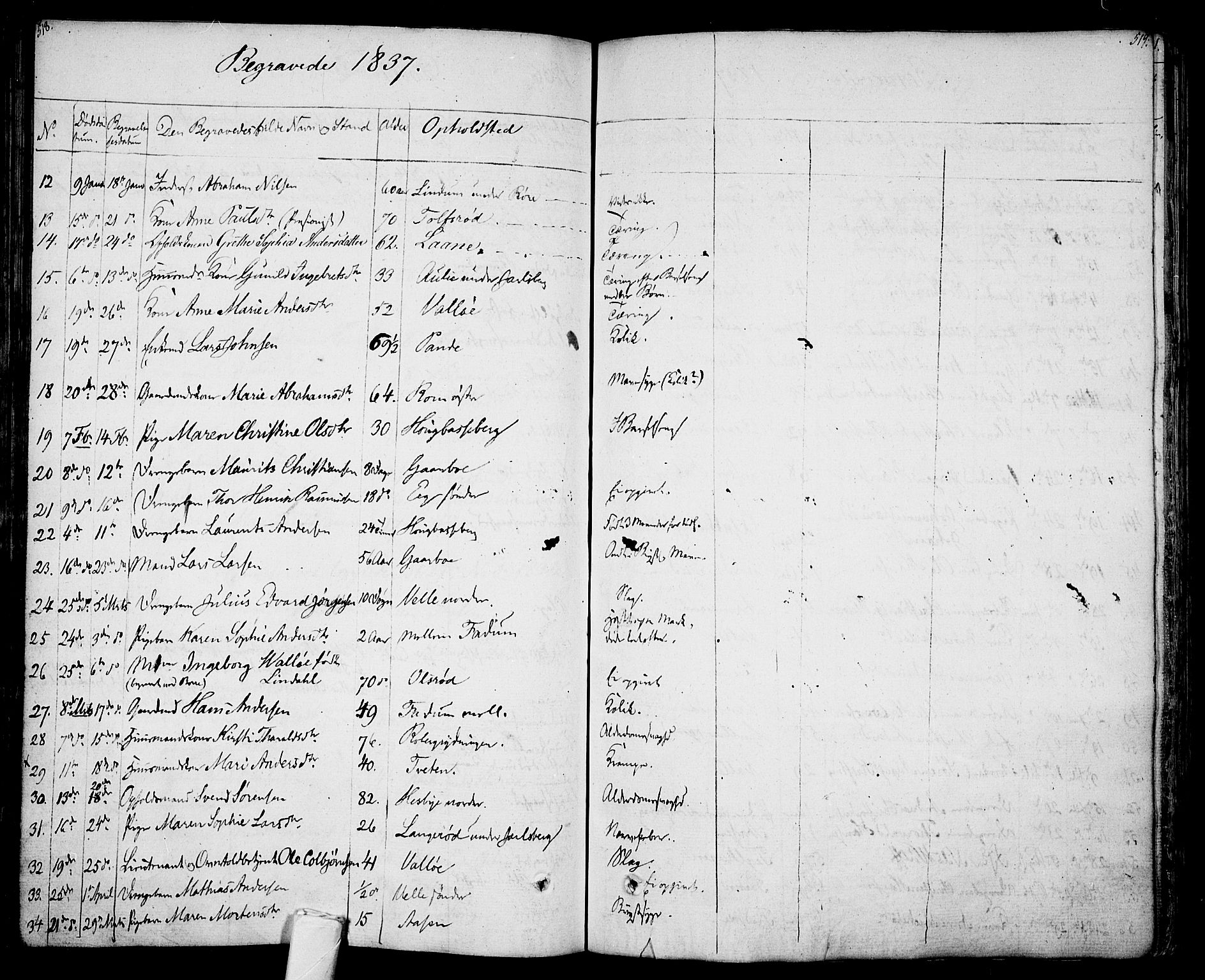 Sem kirkebøker, AV/SAKO-A-5/F/Fa/L0005: Parish register (official) no. I 5, 1825-1842, p. 518-519