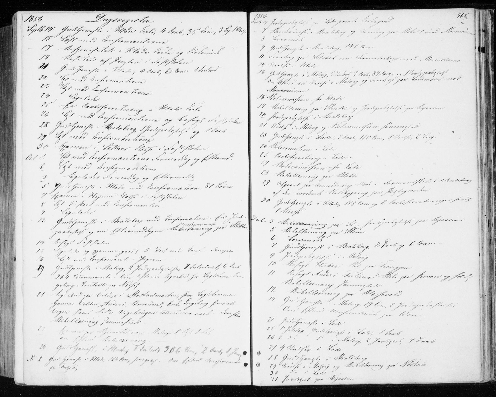 Ministerialprotokoller, klokkerbøker og fødselsregistre - Sør-Trøndelag, SAT/A-1456/606/L0292: Parish register (official) no. 606A07, 1856-1865, p. 565
