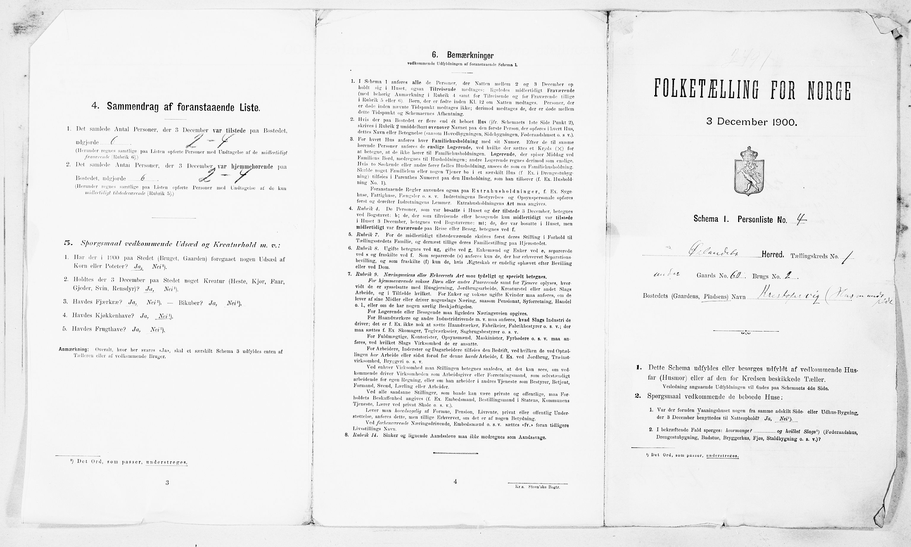 SAT, 1900 census for Ørland, 1900, p. 28