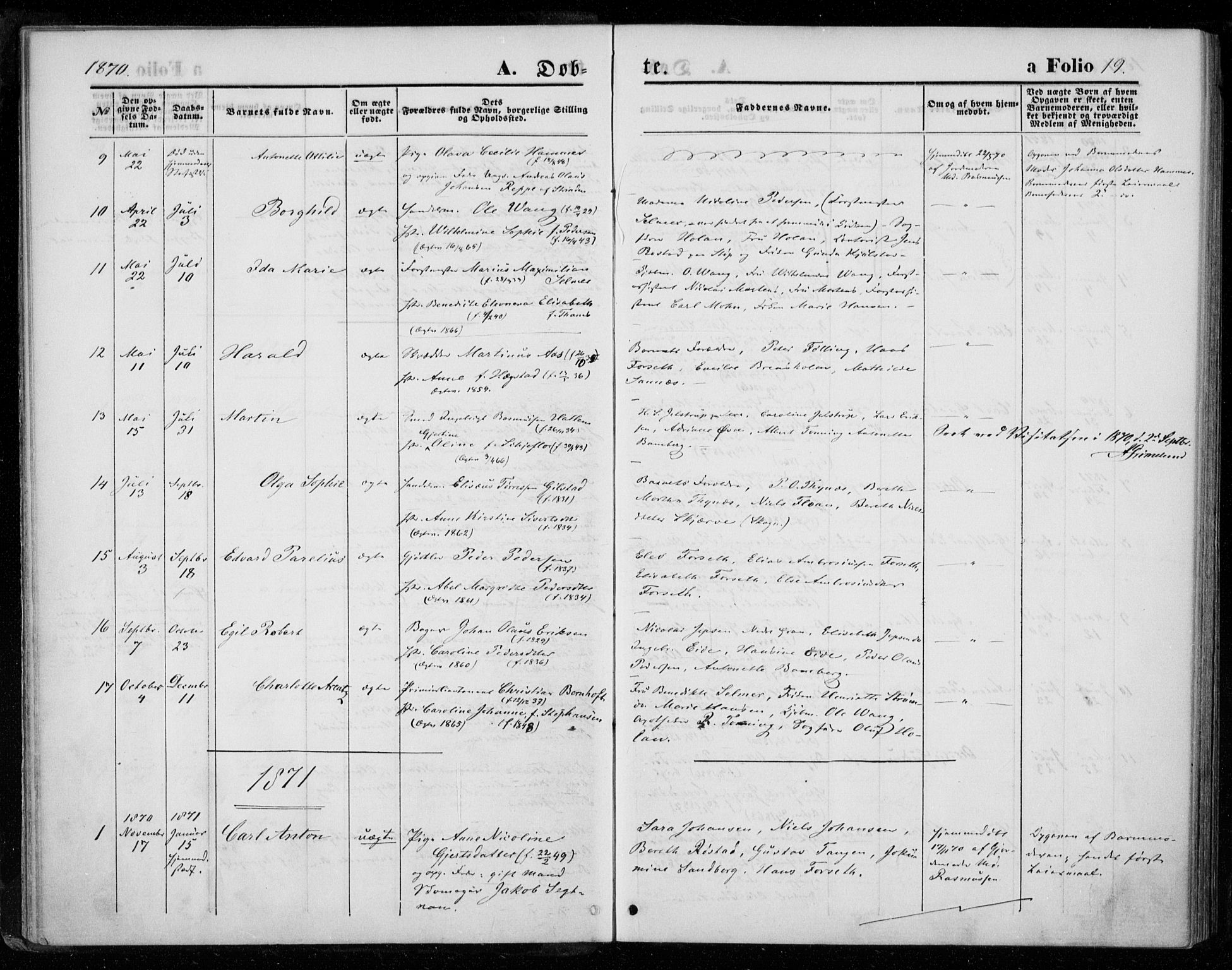 Ministerialprotokoller, klokkerbøker og fødselsregistre - Nord-Trøndelag, SAT/A-1458/720/L0186: Parish register (official) no. 720A03, 1864-1874, p. 19