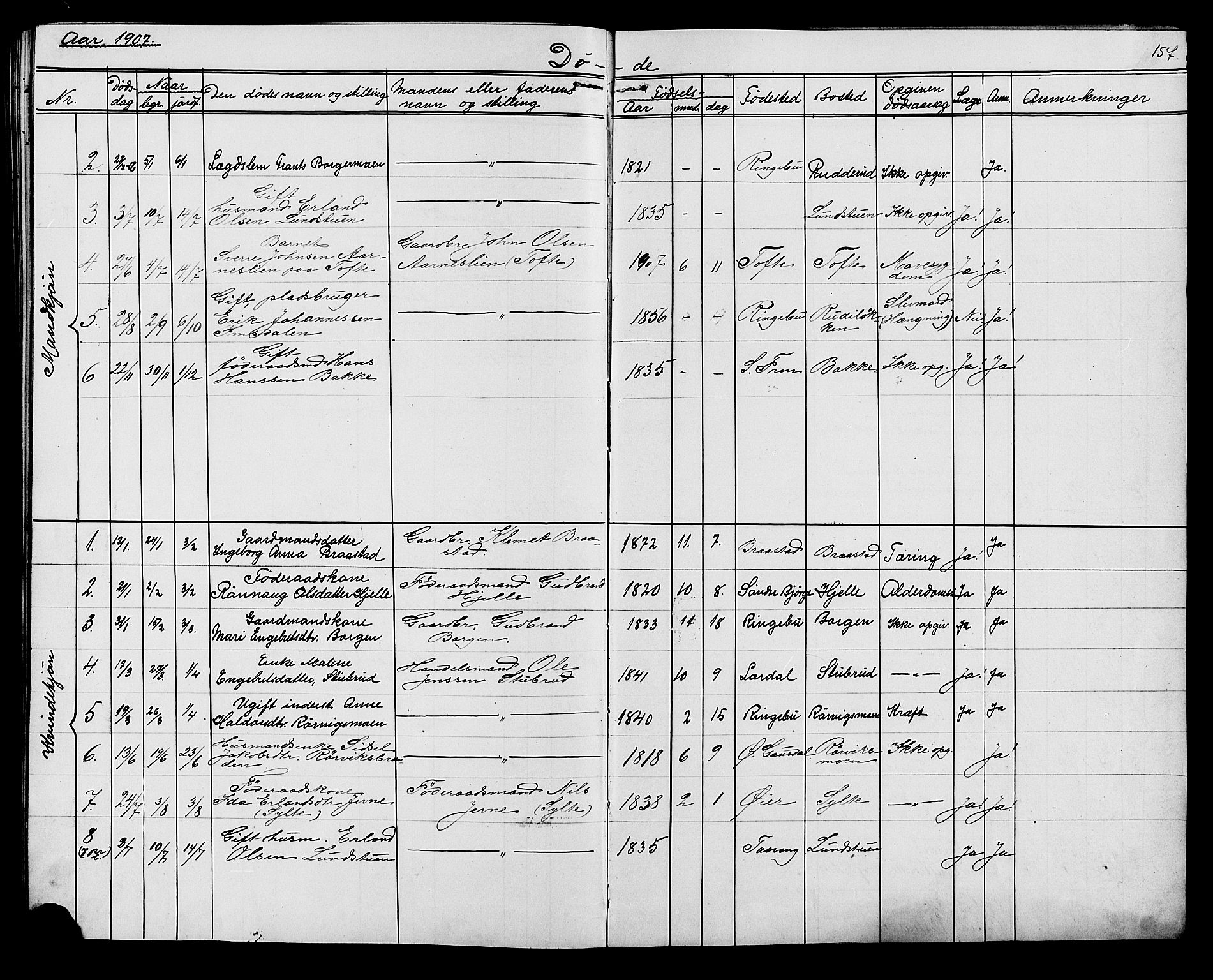 Ringebu prestekontor, SAH/PREST-082/H/Ha/Hab/L0007: Parish register (copy) no. 7, 1890-1910, p. 157