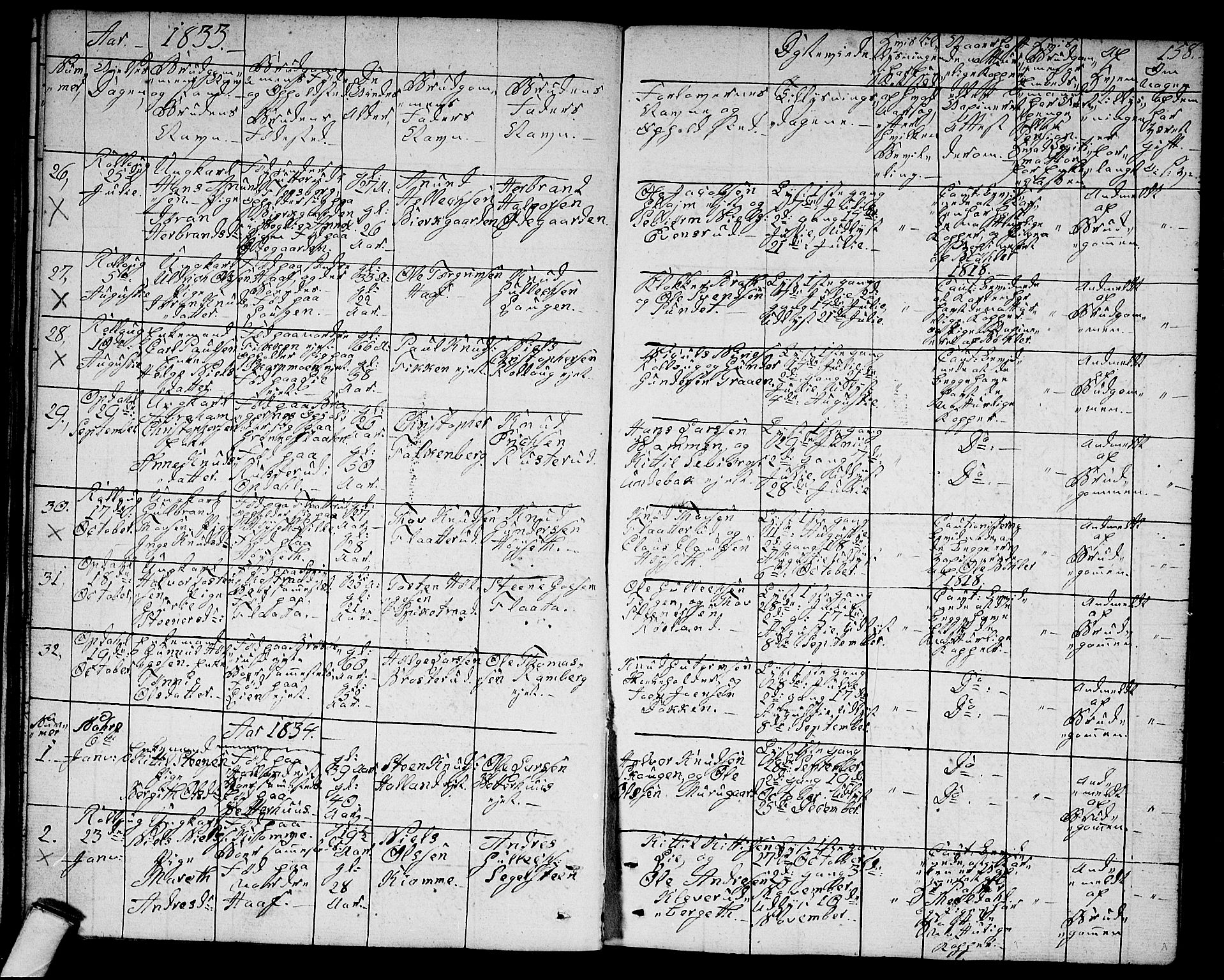 Rollag kirkebøker, SAKO/A-240/G/Ga/L0002: Parish register (copy) no. I 2, 1831-1856, p. 158