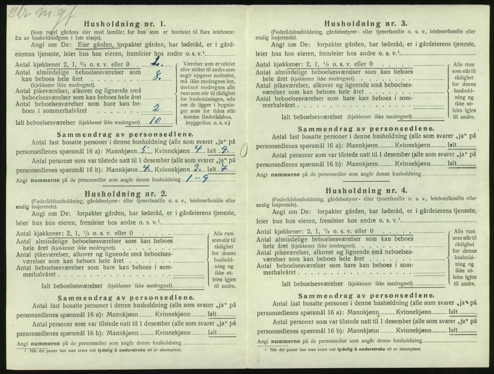 SAT, 1920 census for Gjemnes, 1920, p. 182