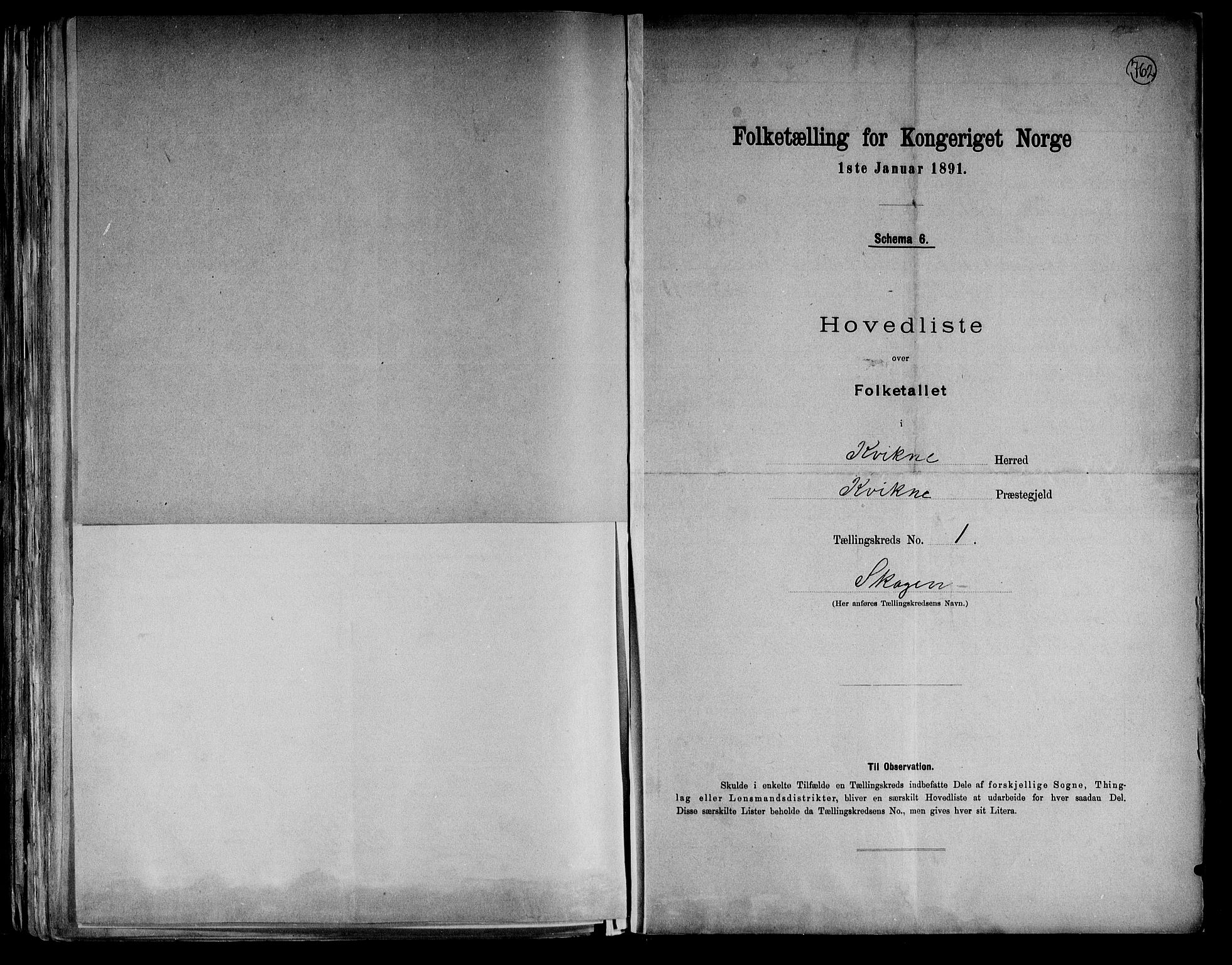 RA, 1891 census for 0440 Kvikne, 1891, p. 5