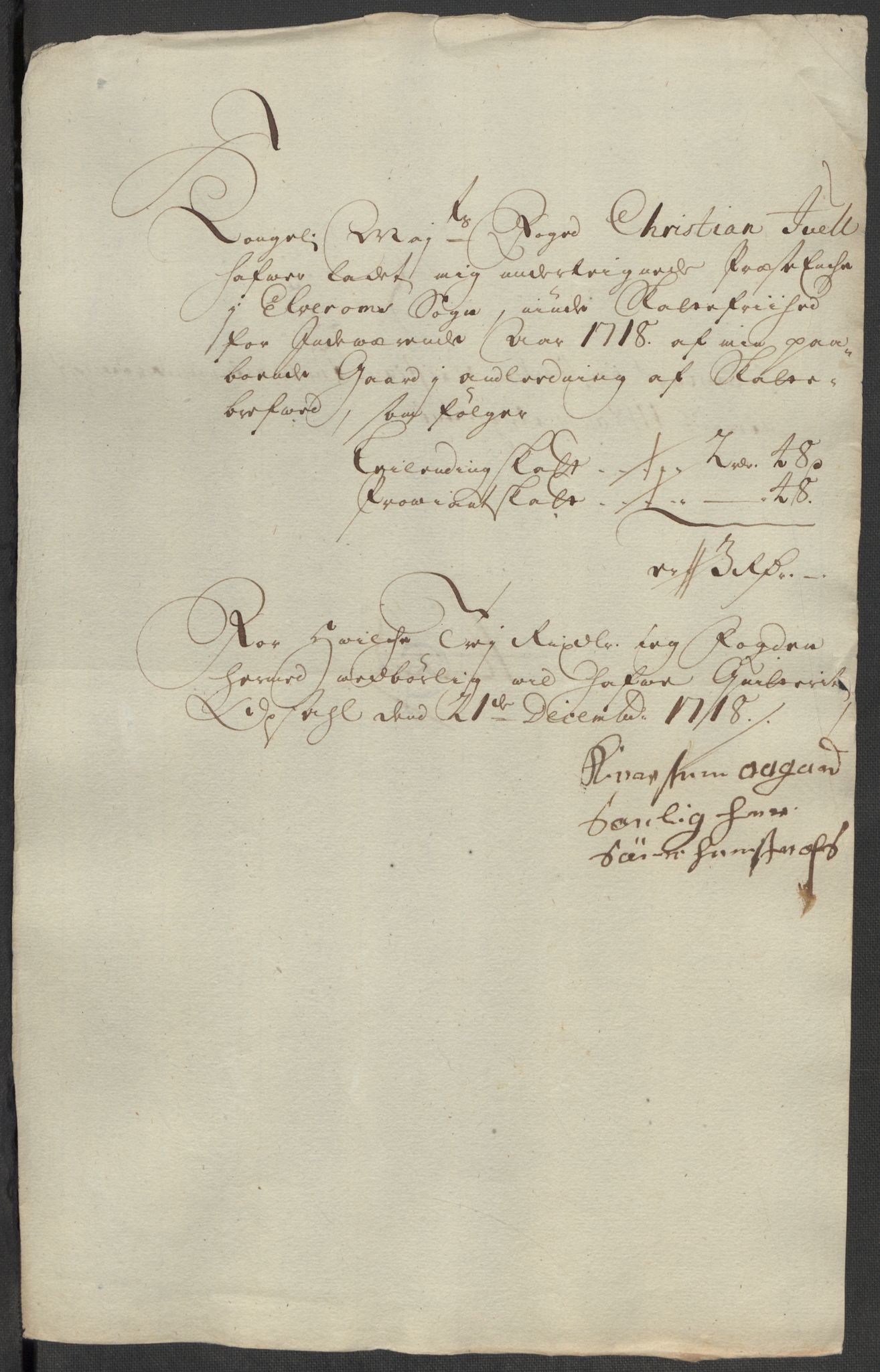Rentekammeret inntil 1814, Reviderte regnskaper, Fogderegnskap, AV/RA-EA-4092/R13/L0857: Fogderegnskap Solør, Odal og Østerdal, 1718, p. 294