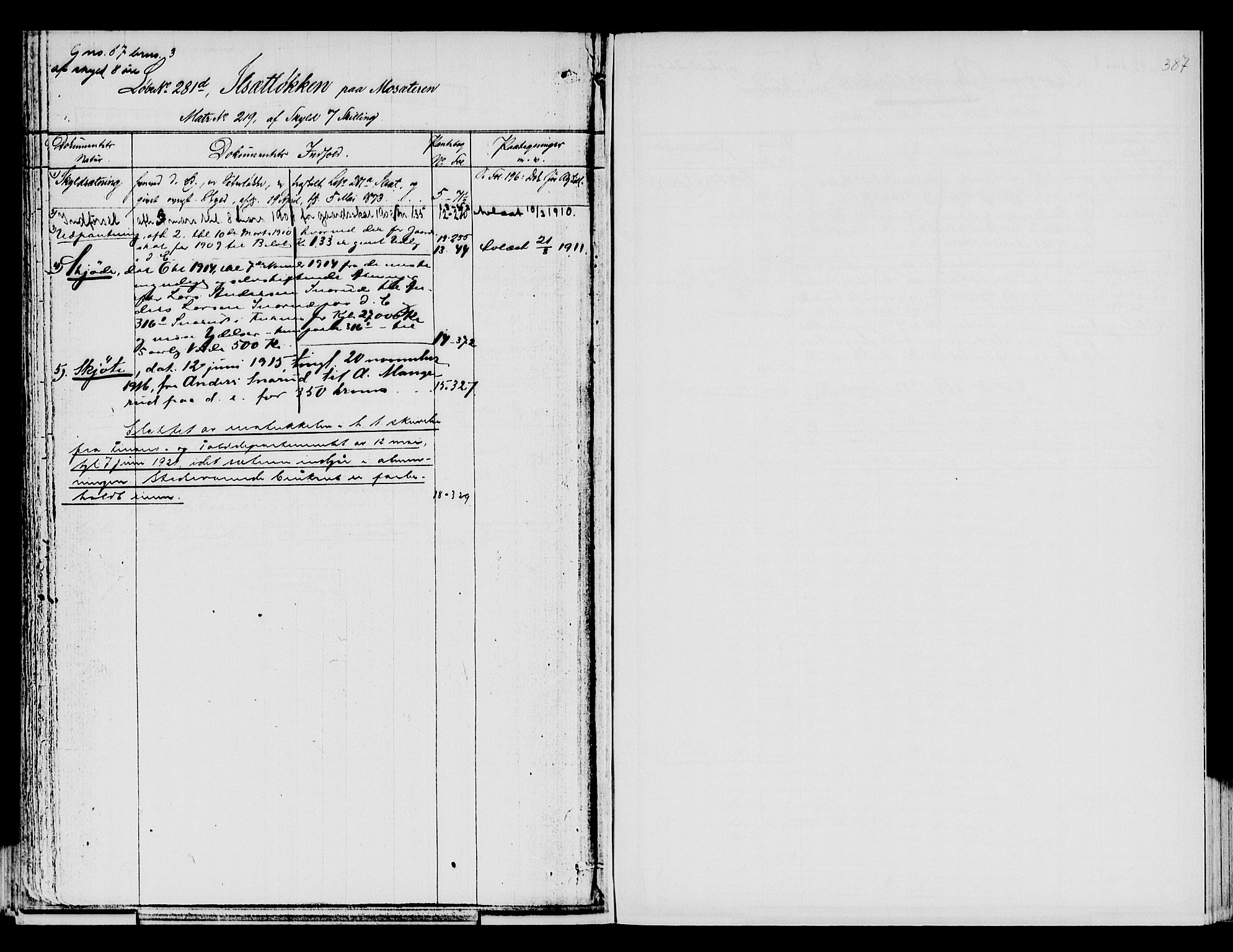 Nord-Hedmark sorenskriveri, SAH/TING-012/H/Ha/Had/Hade/L0001B: Mortgage register no. 4.1b, 1871-1940, p. 387