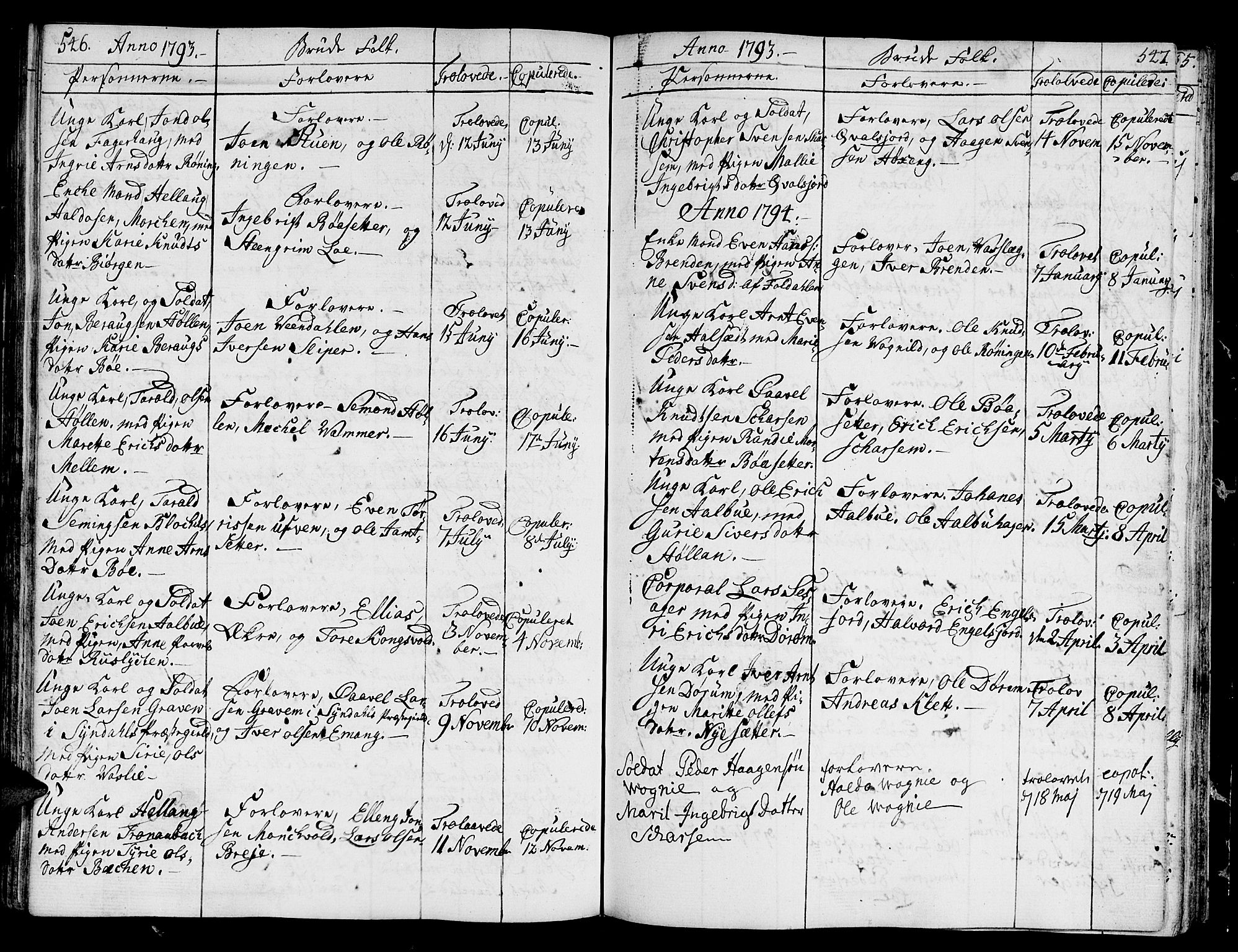 Ministerialprotokoller, klokkerbøker og fødselsregistre - Sør-Trøndelag, SAT/A-1456/678/L0893: Parish register (official) no. 678A03, 1792-1805, p. 546-547