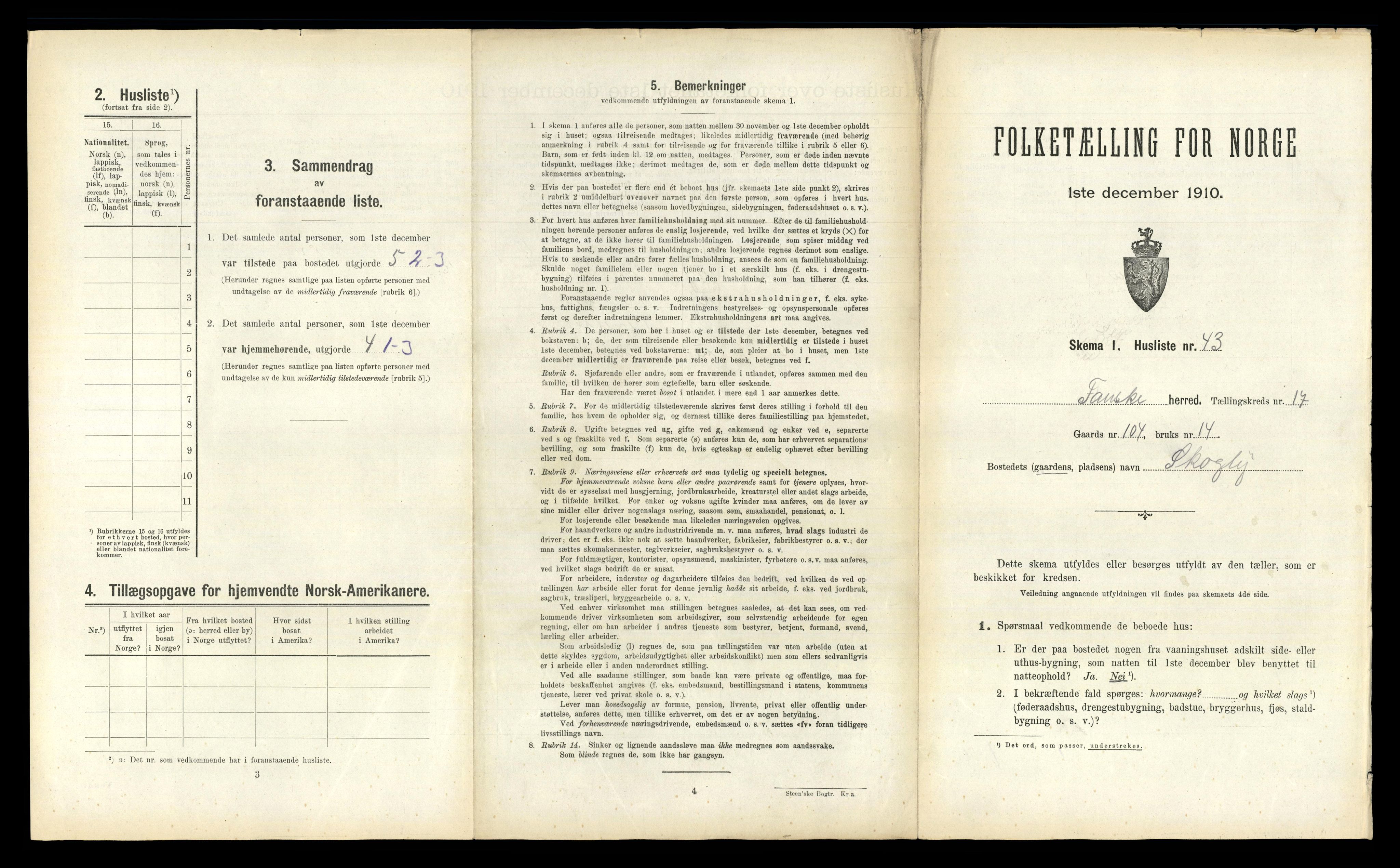 RA, 1910 census for Fauske, 1910, p. 1128