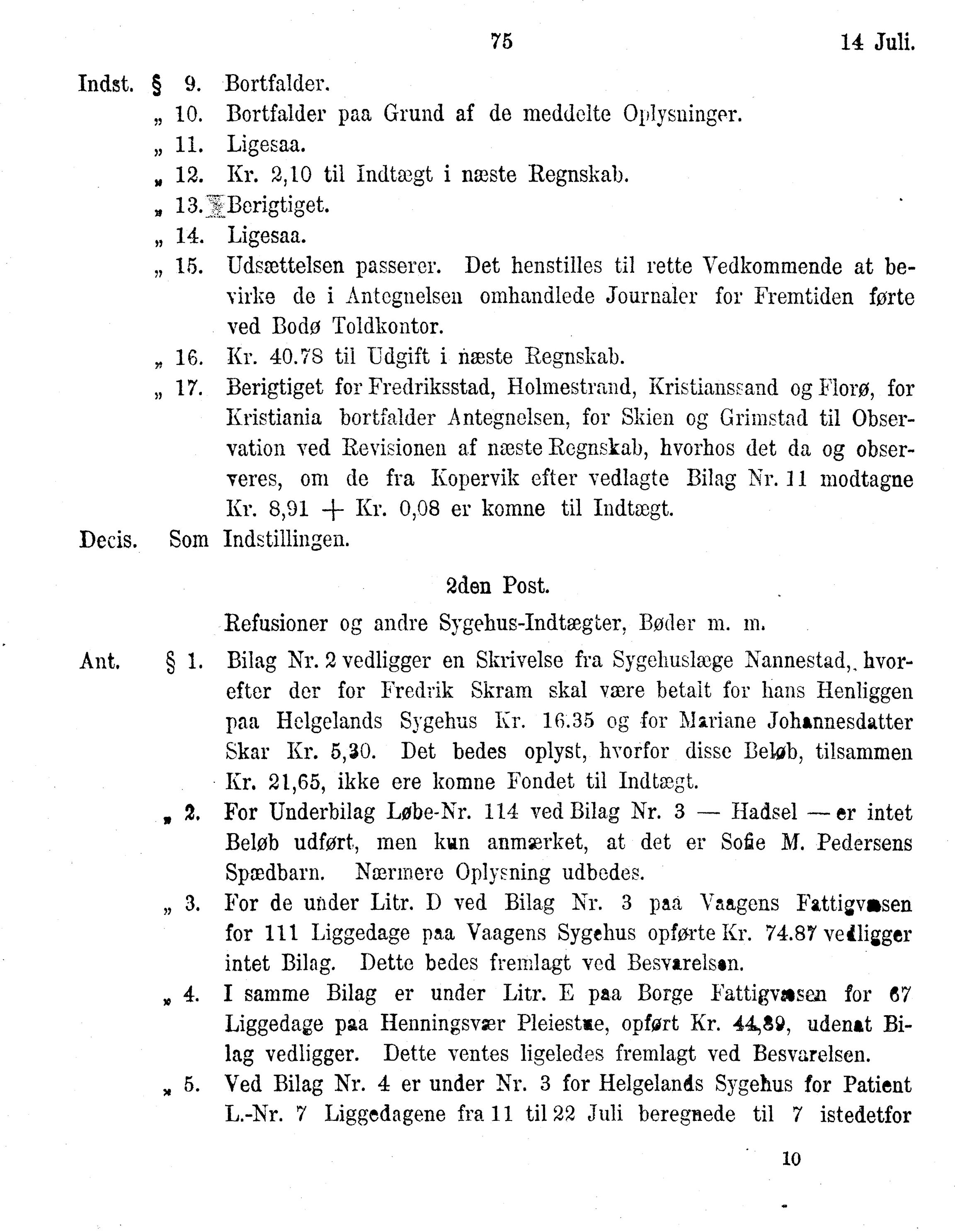 Nordland Fylkeskommune. Fylkestinget, AIN/NFK-17/176/A/Ac/L0014: Fylkestingsforhandlinger 1881-1885, 1881-1885