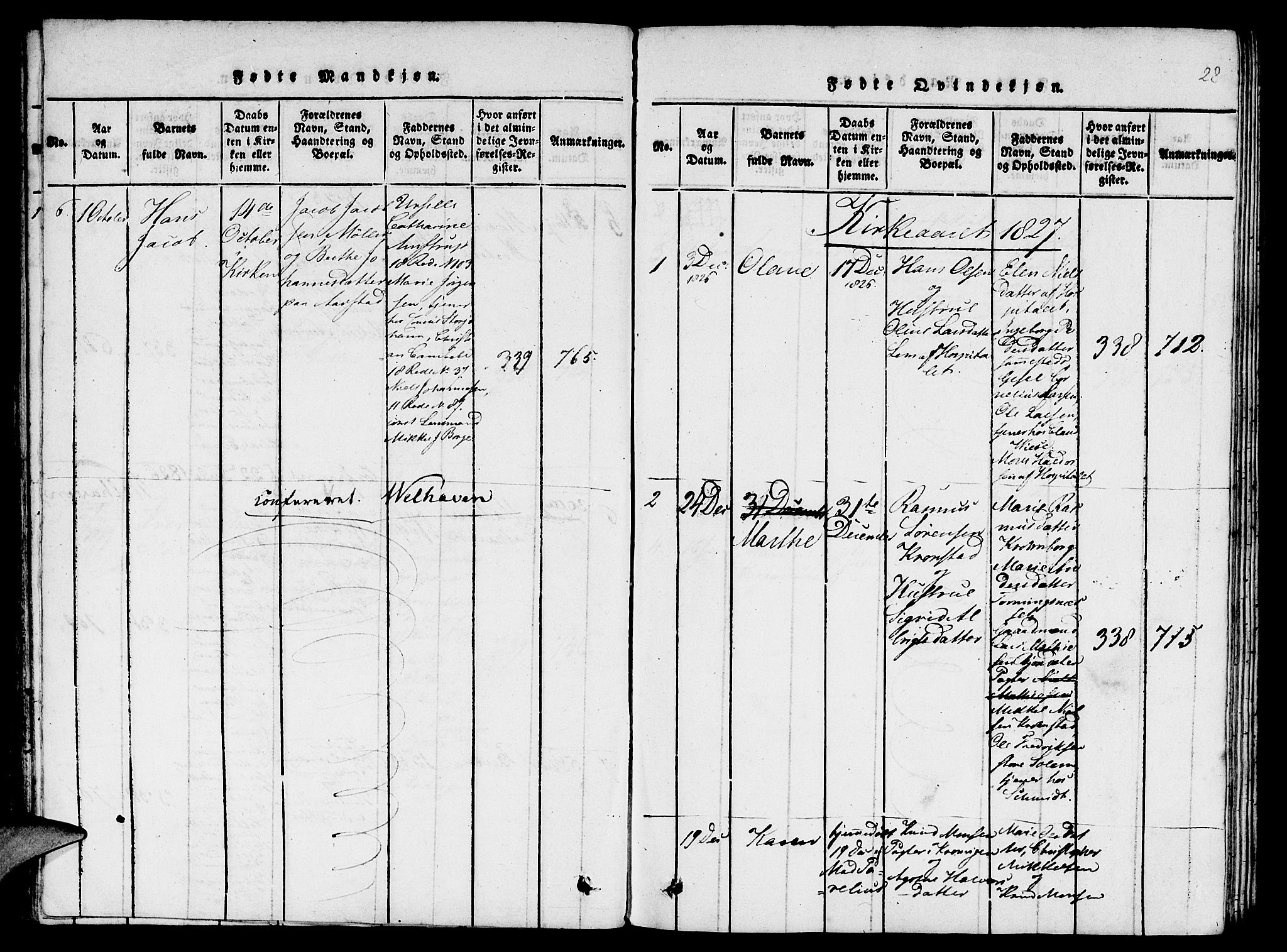 St. Jørgens hospital og Årstad sokneprestembete, AV/SAB-A-99934: Parish register (copy) no. A 1, 1816-1843, p. 28