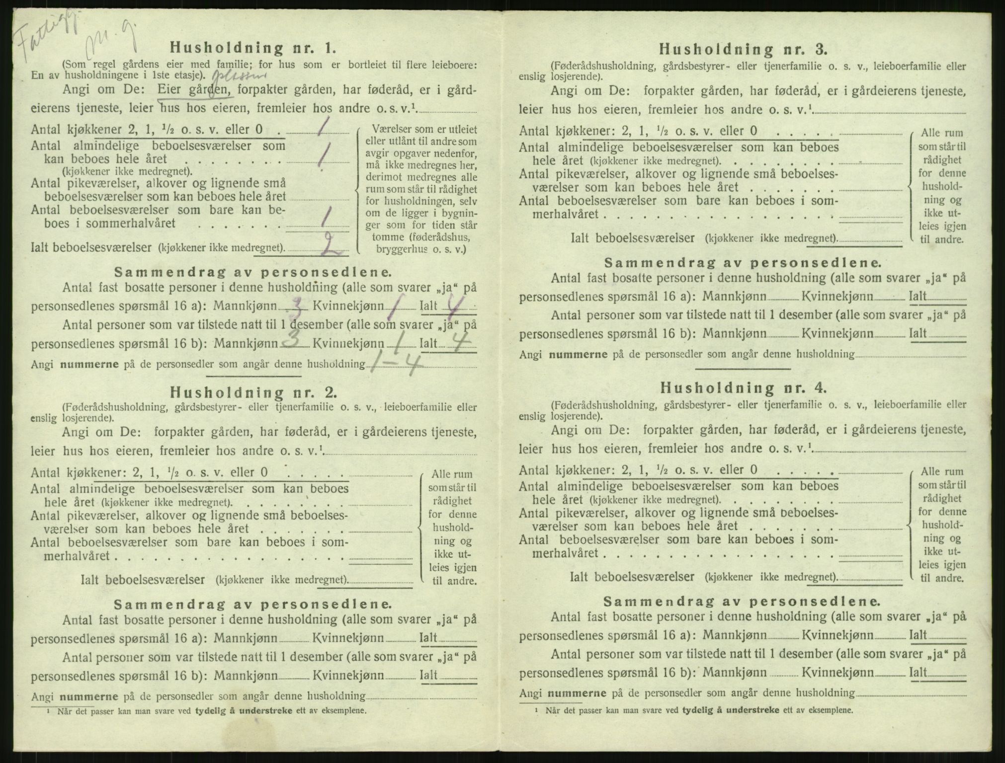 SAT, 1920 census for Borgund, 1920, p. 2191