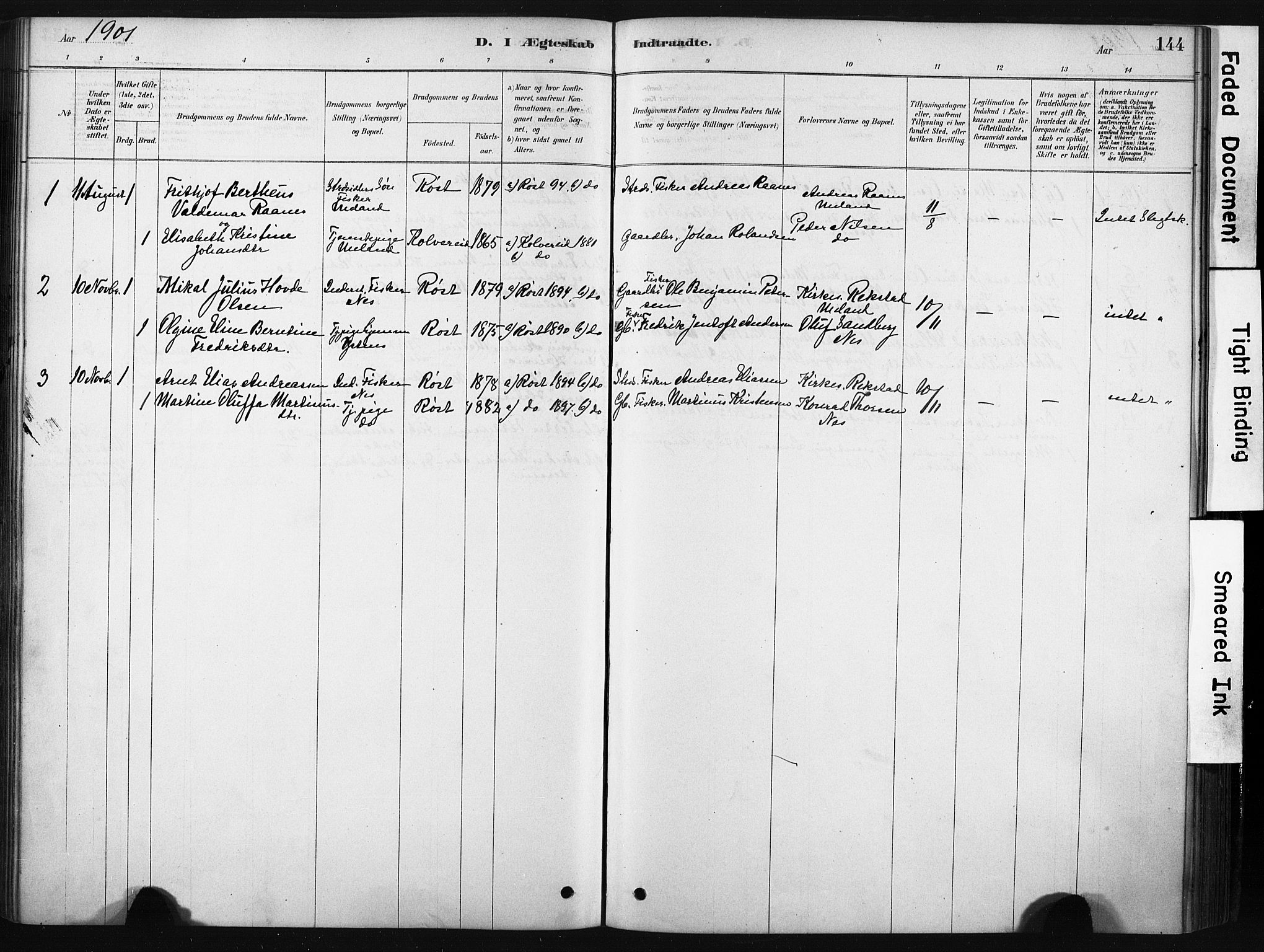 Ministerialprotokoller, klokkerbøker og fødselsregistre - Nordland, AV/SAT-A-1459/808/L0128: Parish register (official) no. 808A01, 1880-1902, p. 144