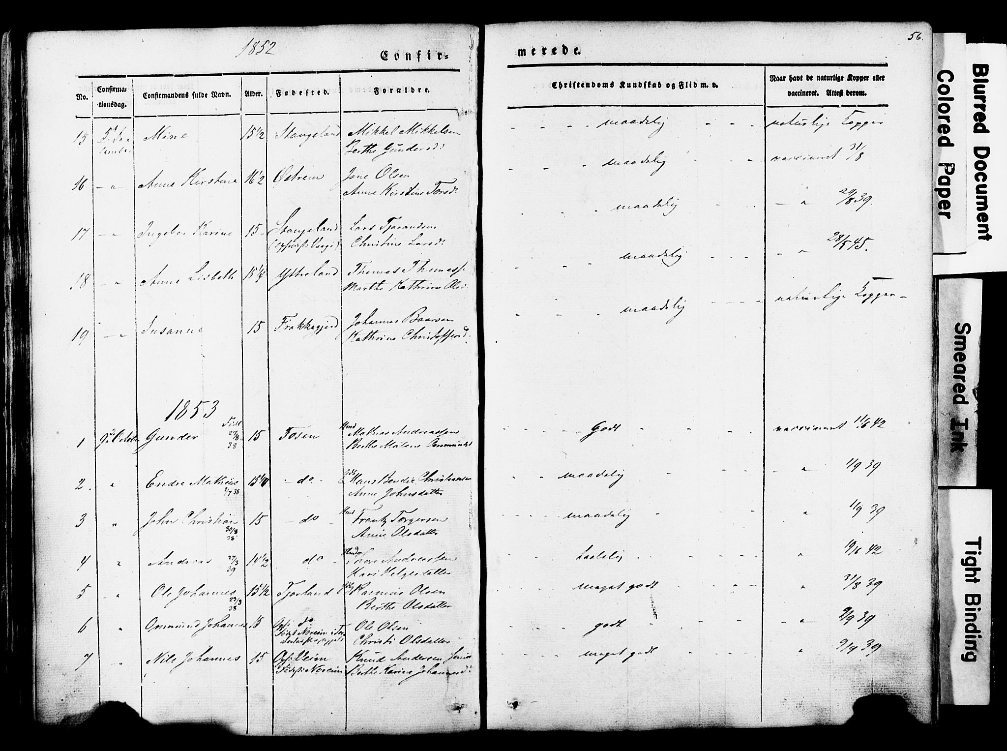 Avaldsnes sokneprestkontor, SAST/A -101851/H/Ha/Haa/L0007: Parish register (official) no. A 7, 1841-1853, p. 56