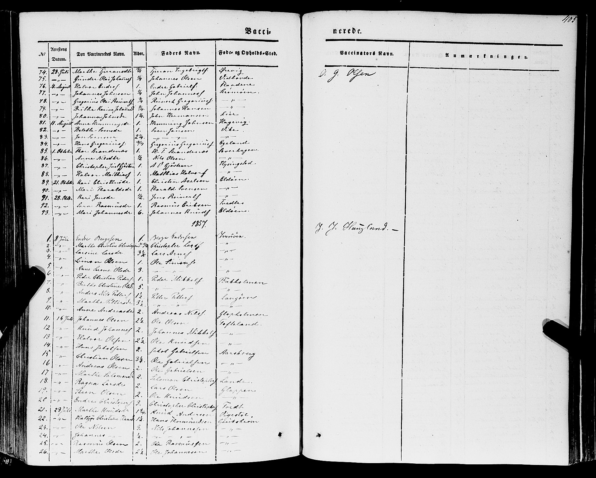 Stord sokneprestembete, AV/SAB-A-78201/H/Haa: Parish register (official) no. A 7, 1841-1861, p. 405