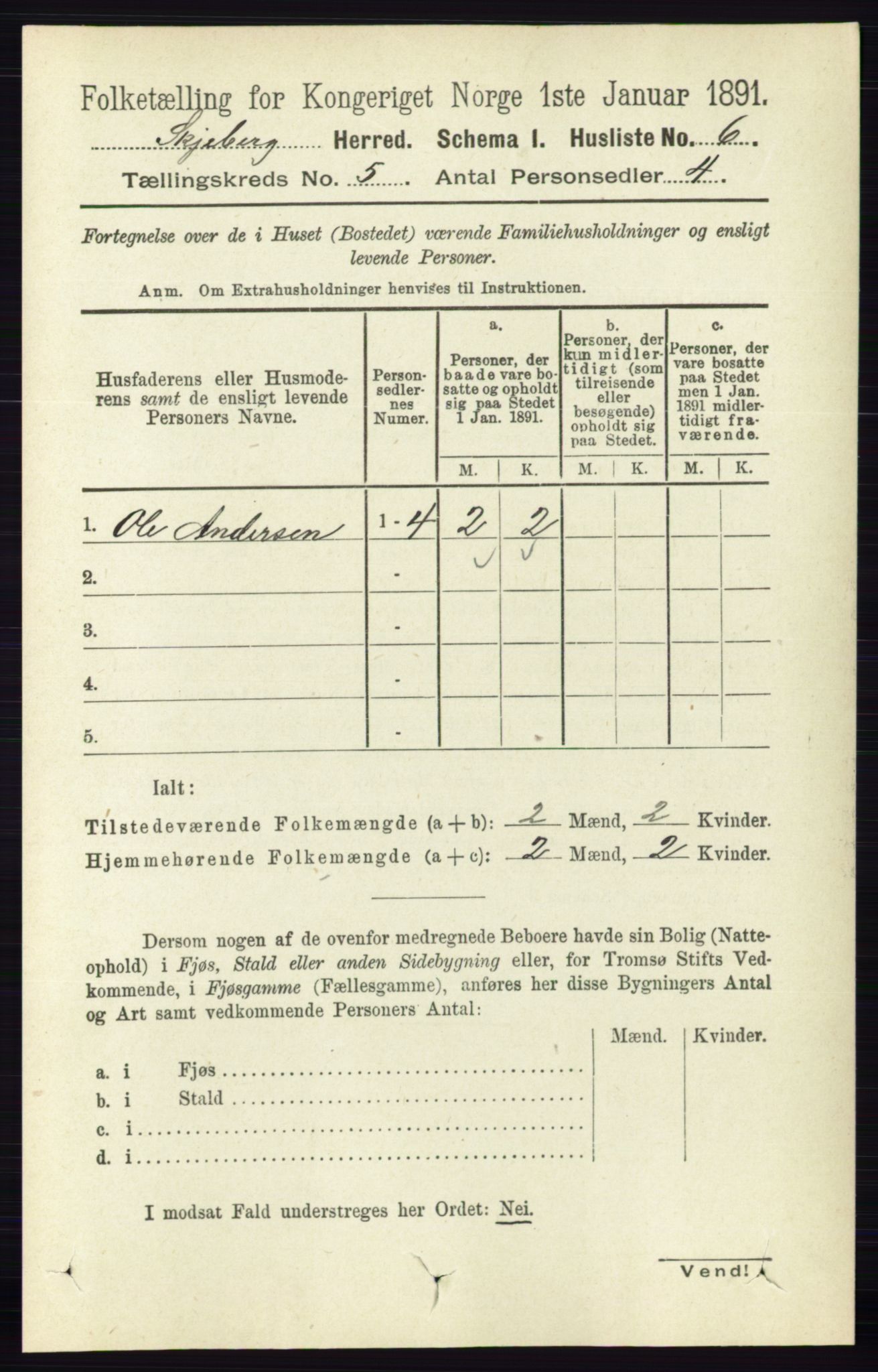 RA, 1891 census for 0115 Skjeberg, 1891, p. 2199