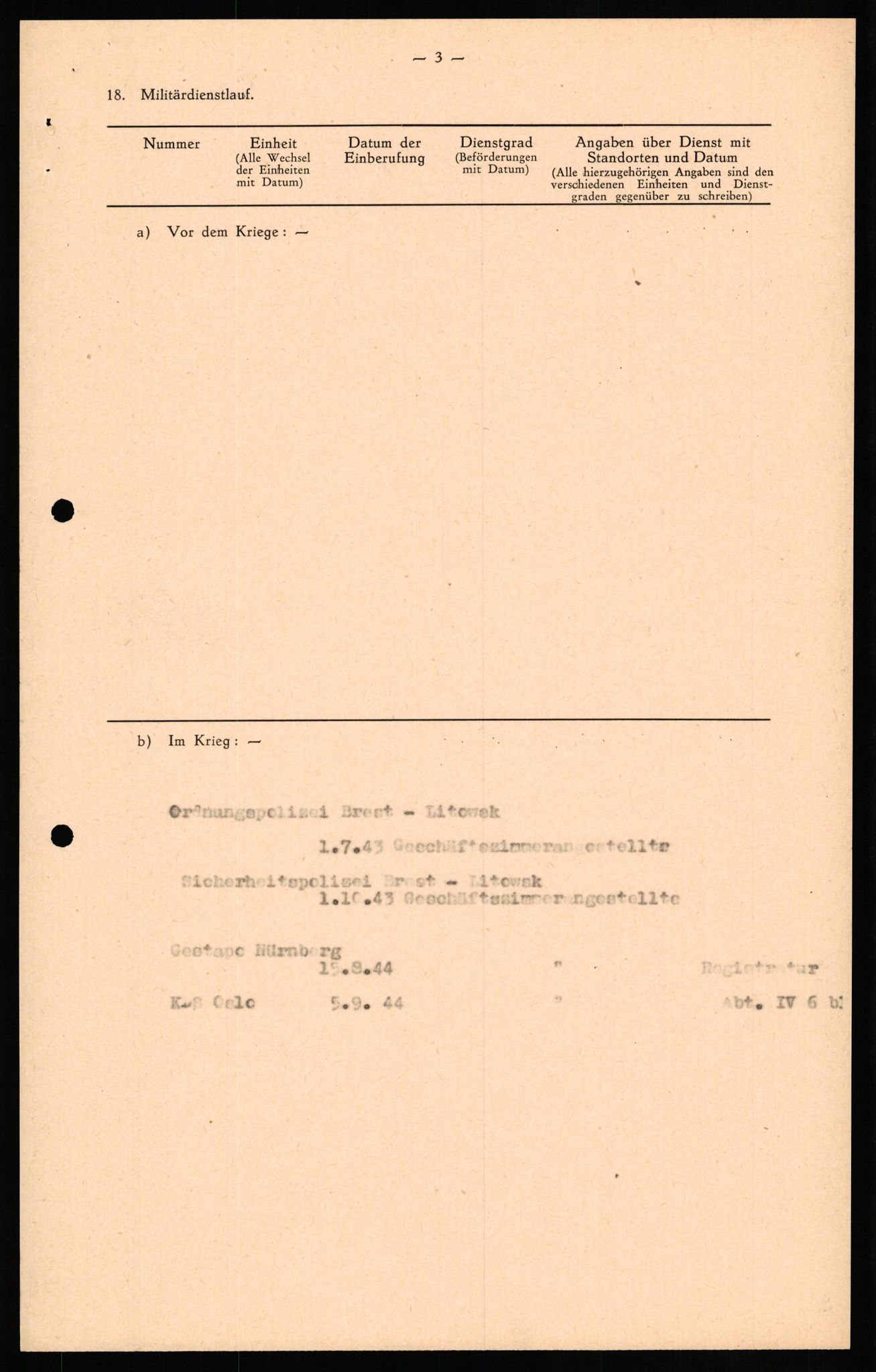 Forsvaret, Forsvarets overkommando II, AV/RA-RAFA-3915/D/Db/L0020: CI Questionaires. Tyske okkupasjonsstyrker i Norge. Tyskere., 1945-1946, p. 409