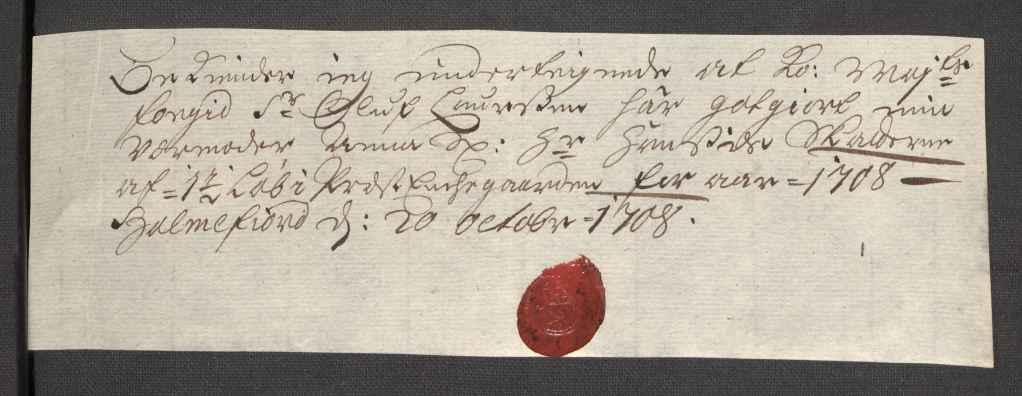 Rentekammeret inntil 1814, Reviderte regnskaper, Fogderegnskap, AV/RA-EA-4092/R48/L2985: Fogderegnskap Sunnhordland og Hardanger, 1708, p. 271