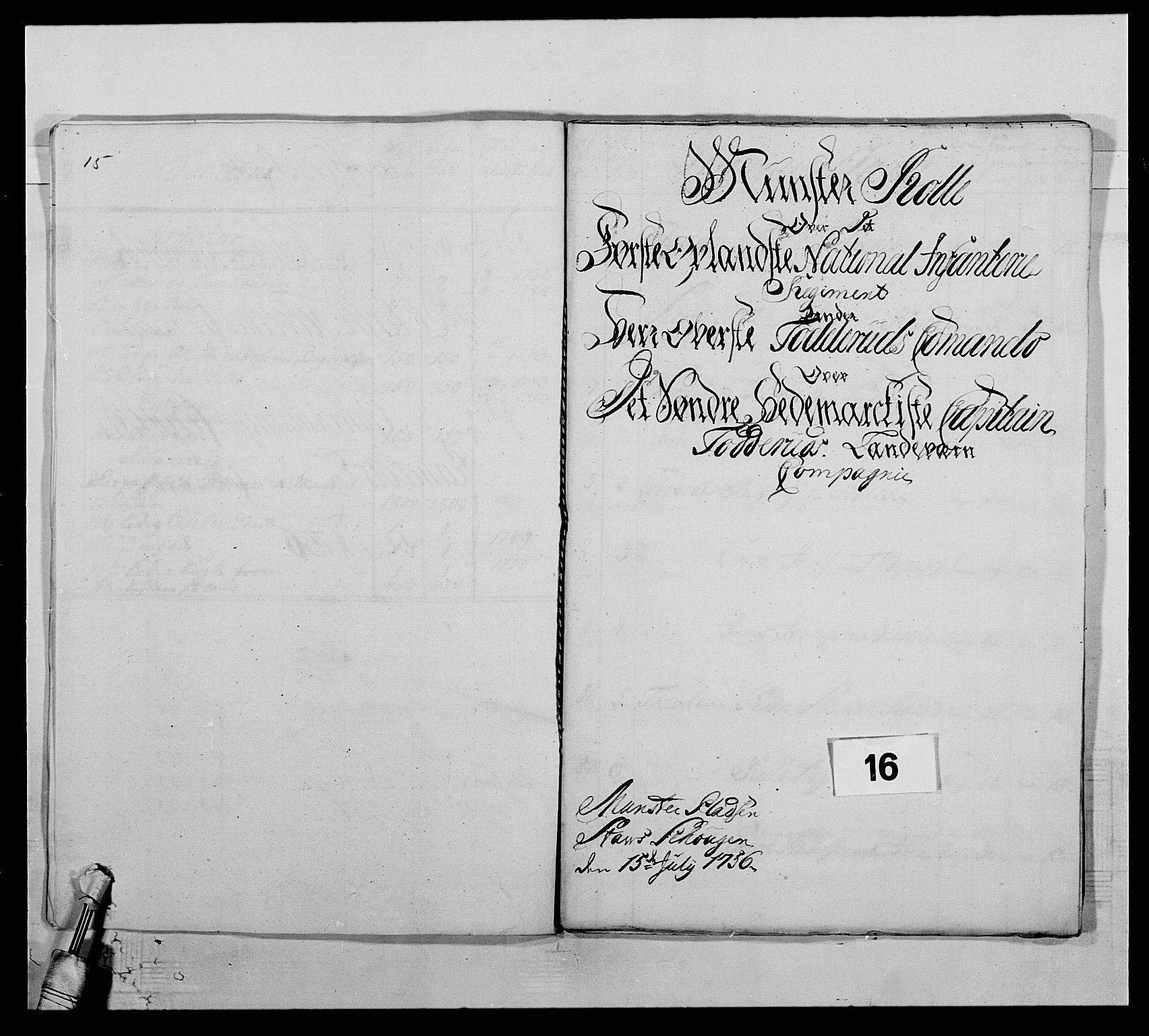 Kommanderende general (KG I) med Det norske krigsdirektorium, RA/EA-5419/E/Ea/L0503: 1. Opplandske regiment, 1756-1761, p. 155