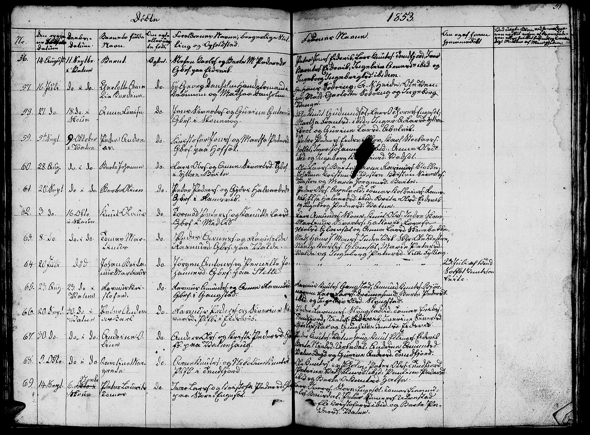 Ministerialprotokoller, klokkerbøker og fødselsregistre - Møre og Romsdal, AV/SAT-A-1454/524/L0362: Parish register (copy) no. 524C03, 1840-1854, p. 51