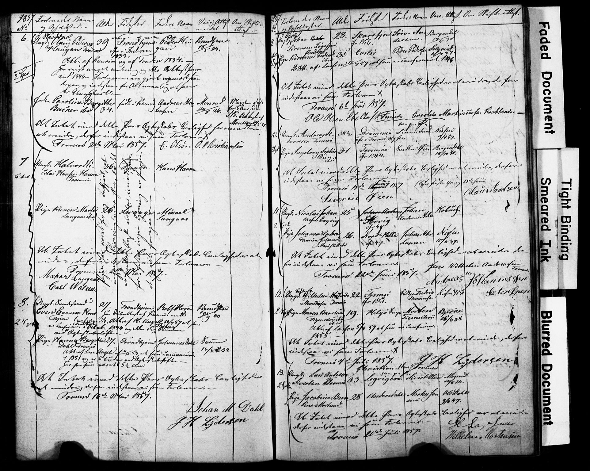 Tromsø sokneprestkontor/stiftsprosti/domprosti, SATØ/S-1343/H/Hc/L0097: Banns register no. 3, 1851-1872