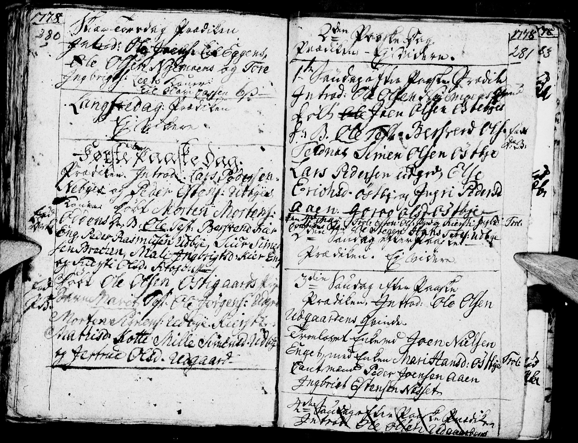 Tynset prestekontor, SAH/PREST-058/H/Ha/Haa/L0006: Parish register (official) no. 6, 1763-1779, p. 280-281