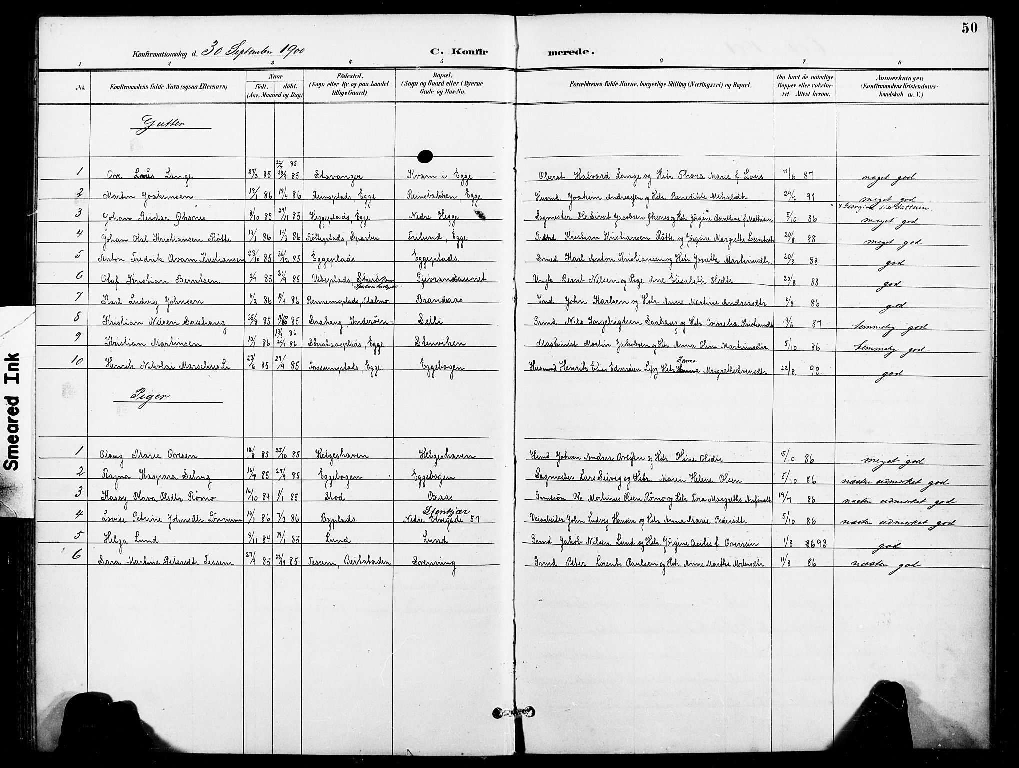 Ministerialprotokoller, klokkerbøker og fødselsregistre - Nord-Trøndelag, SAT/A-1458/740/L0379: Parish register (official) no. 740A02, 1895-1907, p. 50