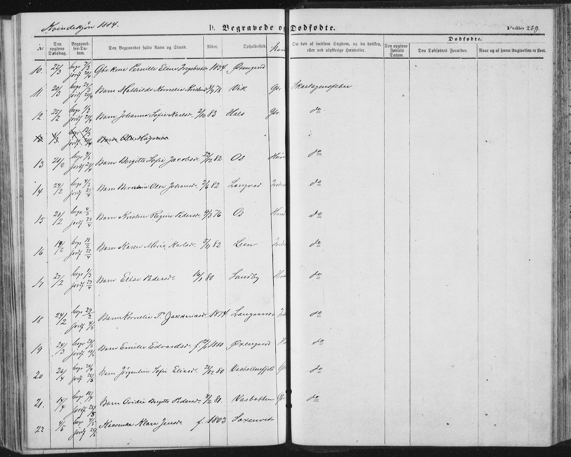 Ministerialprotokoller, klokkerbøker og fødselsregistre - Nordland, AV/SAT-A-1459/847/L0668: Parish register (official) no. 847A08, 1872-1886, p. 269