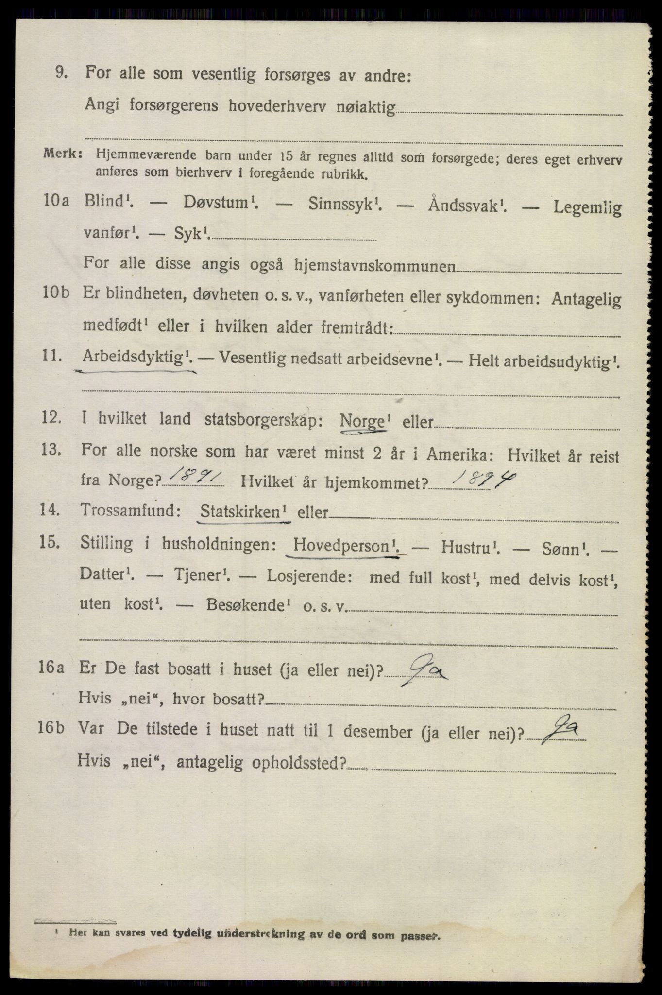 SAKO, 1920 census for Solum, 1920, p. 8187