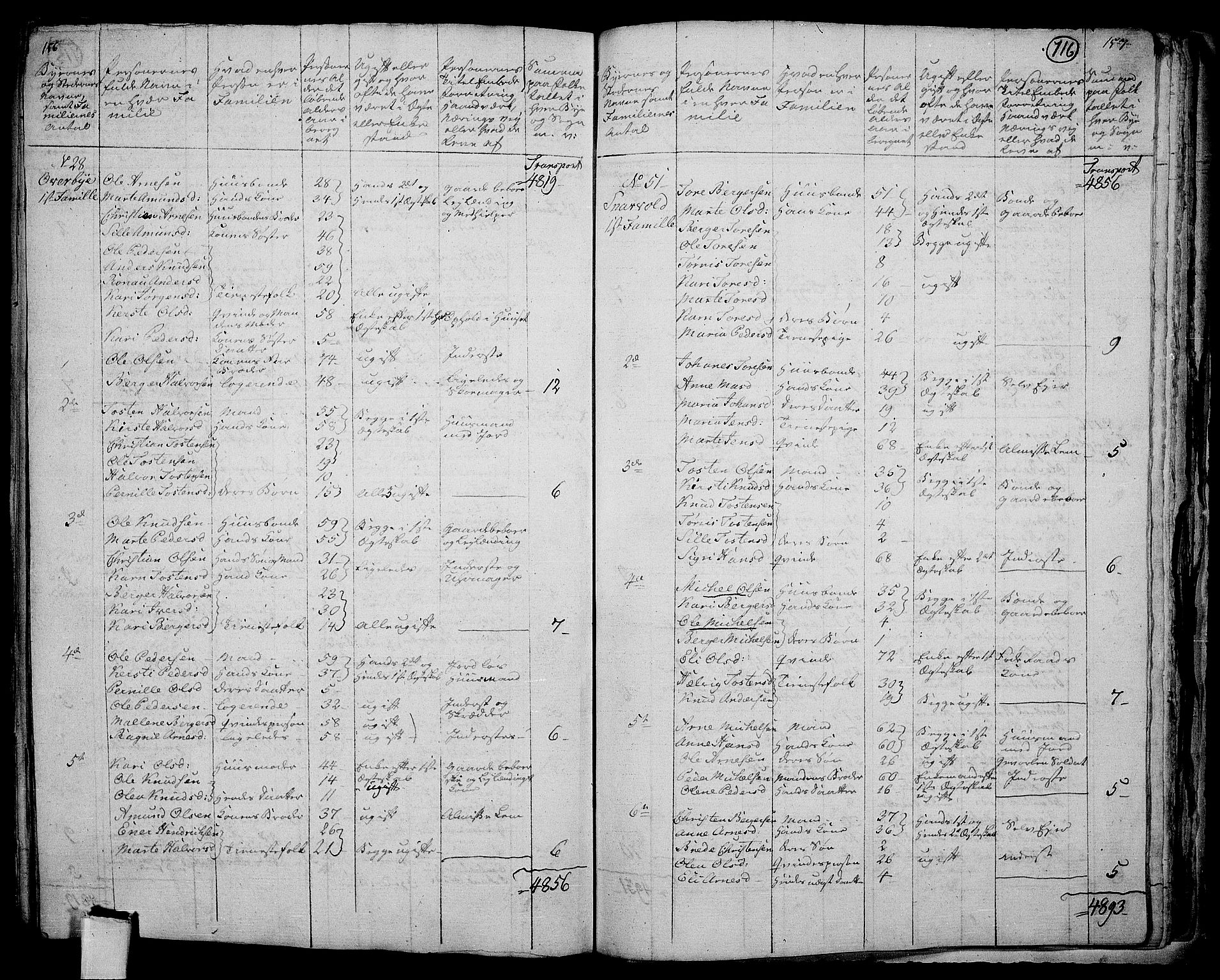 RA, 1801 census for 0424P Hof, 1801, p. 715b-716a