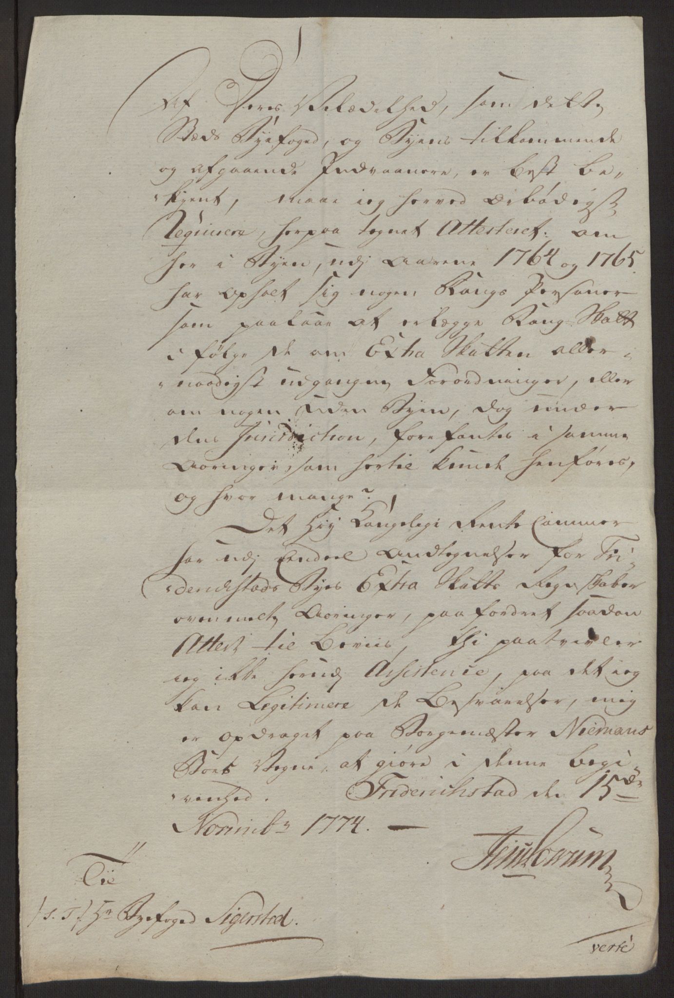 Rentekammeret inntil 1814, Reviderte regnskaper, Byregnskaper, RA/EA-4066/R/Rb/L0029/0001: [B3] Kontribusjonsregnskap / Ekstraskatt, 1762-1772, p. 196