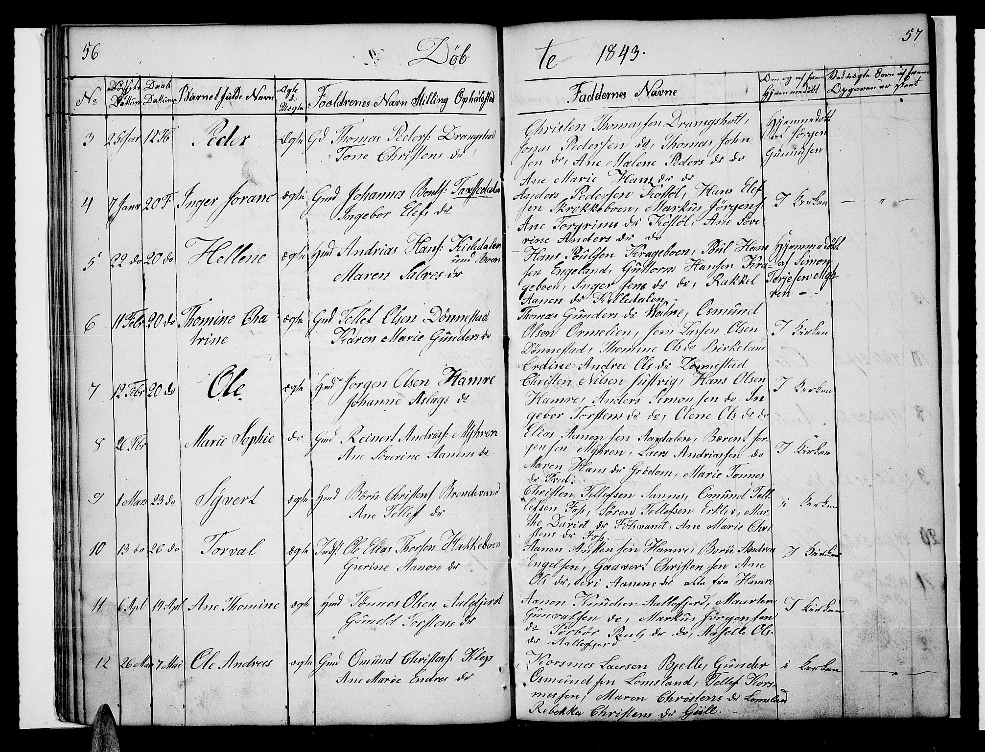 Tveit sokneprestkontor, SAK/1111-0043/F/Fb/L0002: Parish register (copy) no. B 2, 1835-1854, p. 56-57