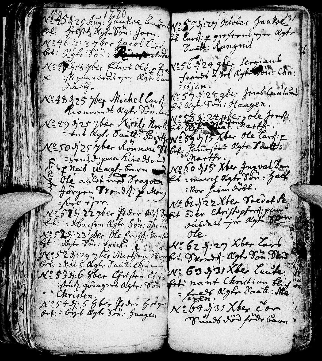 Nes prestekontor, Hedmark, AV/SAH-PREST-020/L/La/L0001: Parish register (copy) no. 1, 1663-1784, p. 130-131