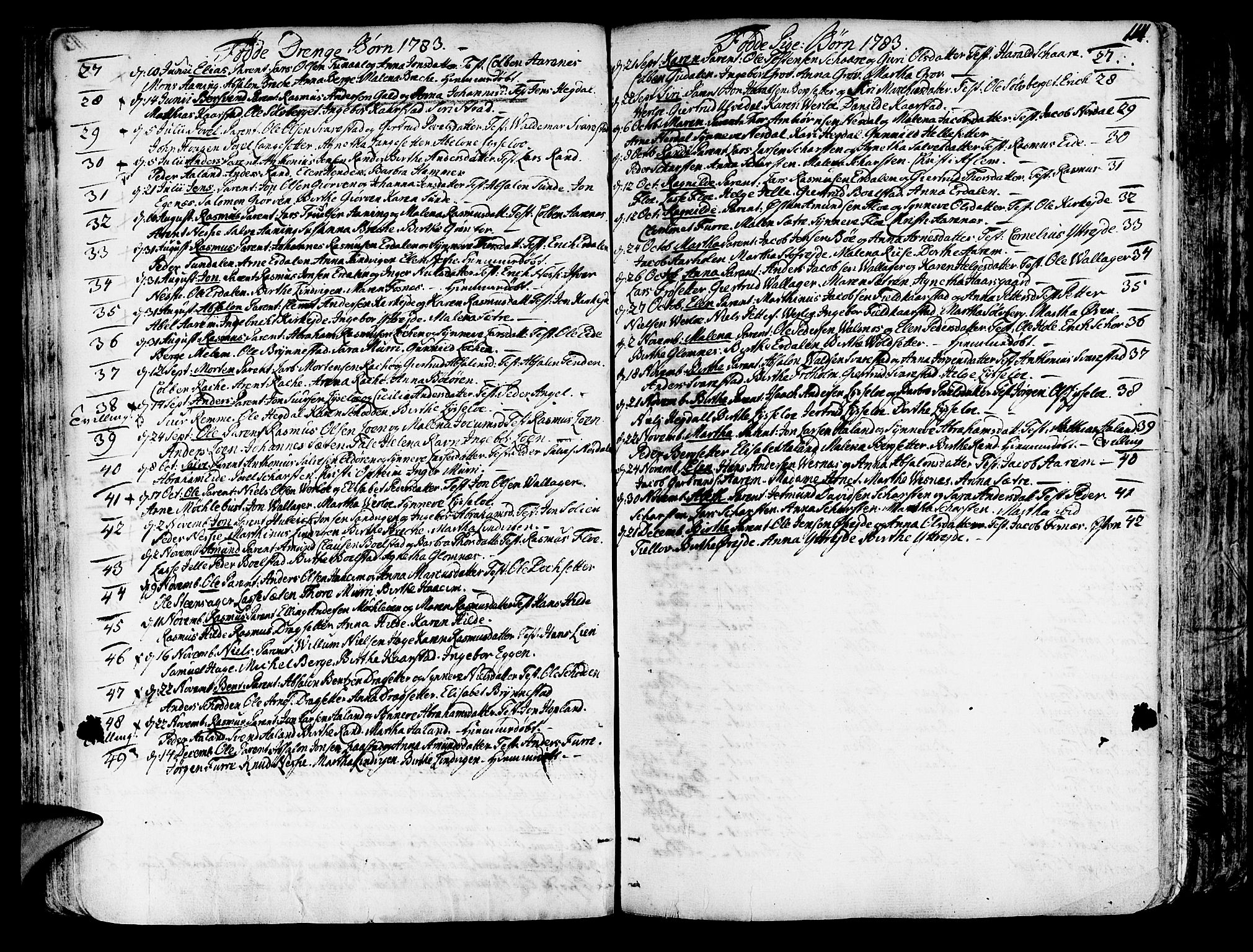 Innvik sokneprestembete, SAB/A-80501: Parish register (official) no. A 1, 1750-1816, p. 114