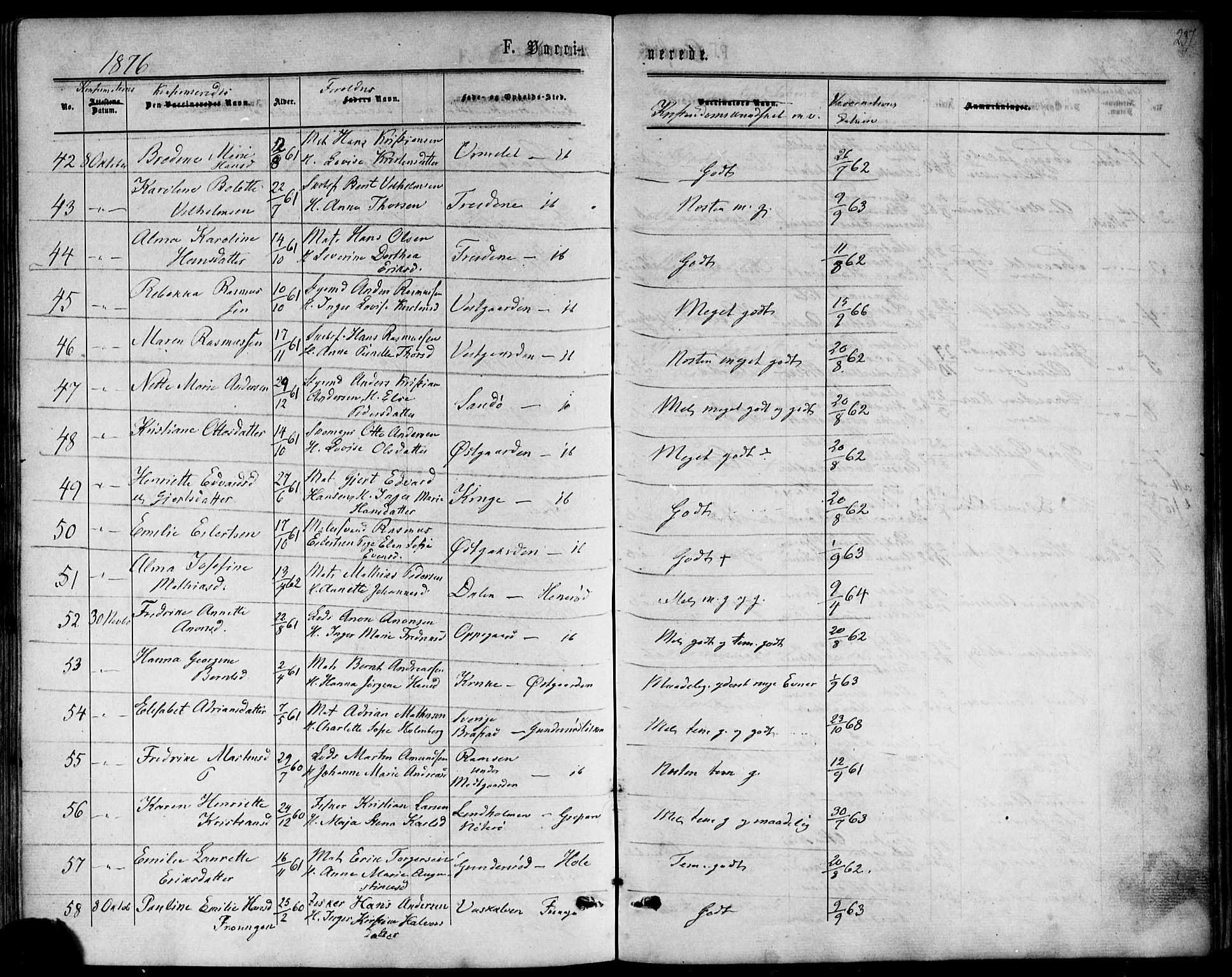 Nøtterøy kirkebøker, AV/SAKO-A-354/F/Fb/L0001: Parish register (official) no. II 1, 1865-1878, p. 237