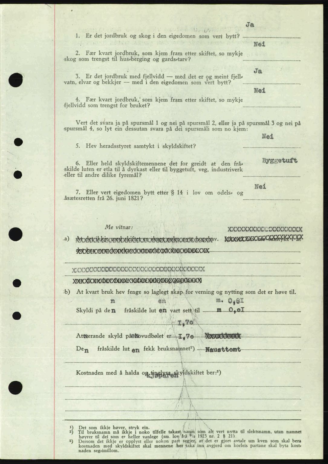 Nordre Sunnmøre sorenskriveri, AV/SAT-A-0006/1/2/2C/2Ca: Mortgage book no. A29, 1948-1949, Diary no: : 2027/1948