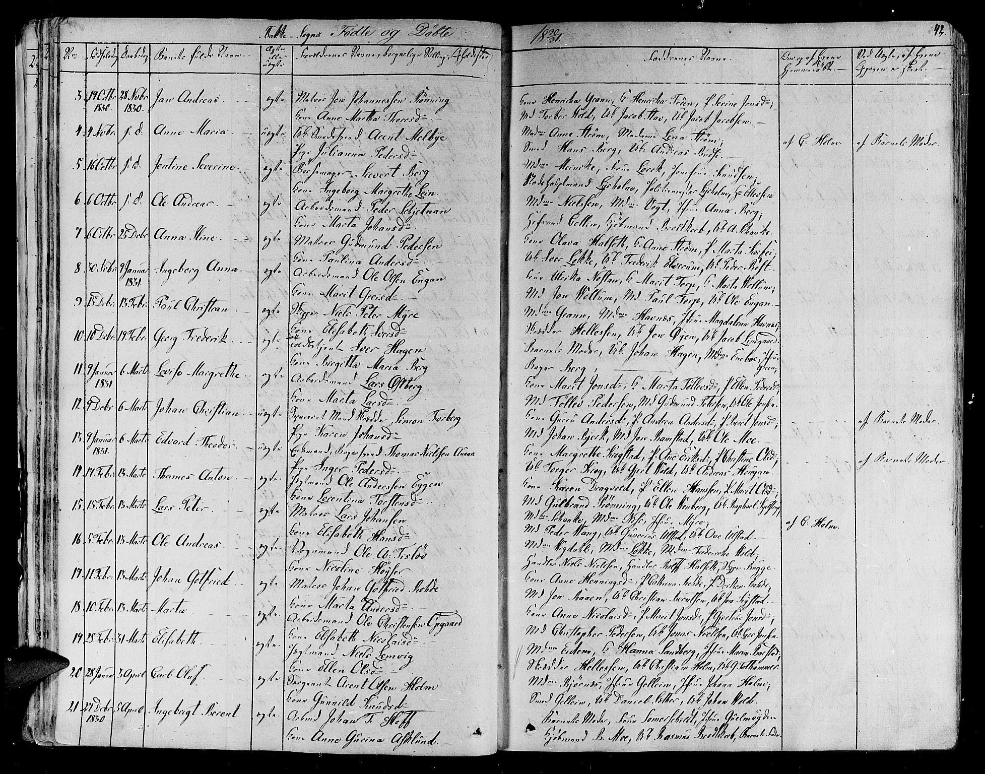 Ministerialprotokoller, klokkerbøker og fødselsregistre - Sør-Trøndelag, SAT/A-1456/606/L0287: Parish register (official) no. 606A04 /2, 1826-1840, p. 42