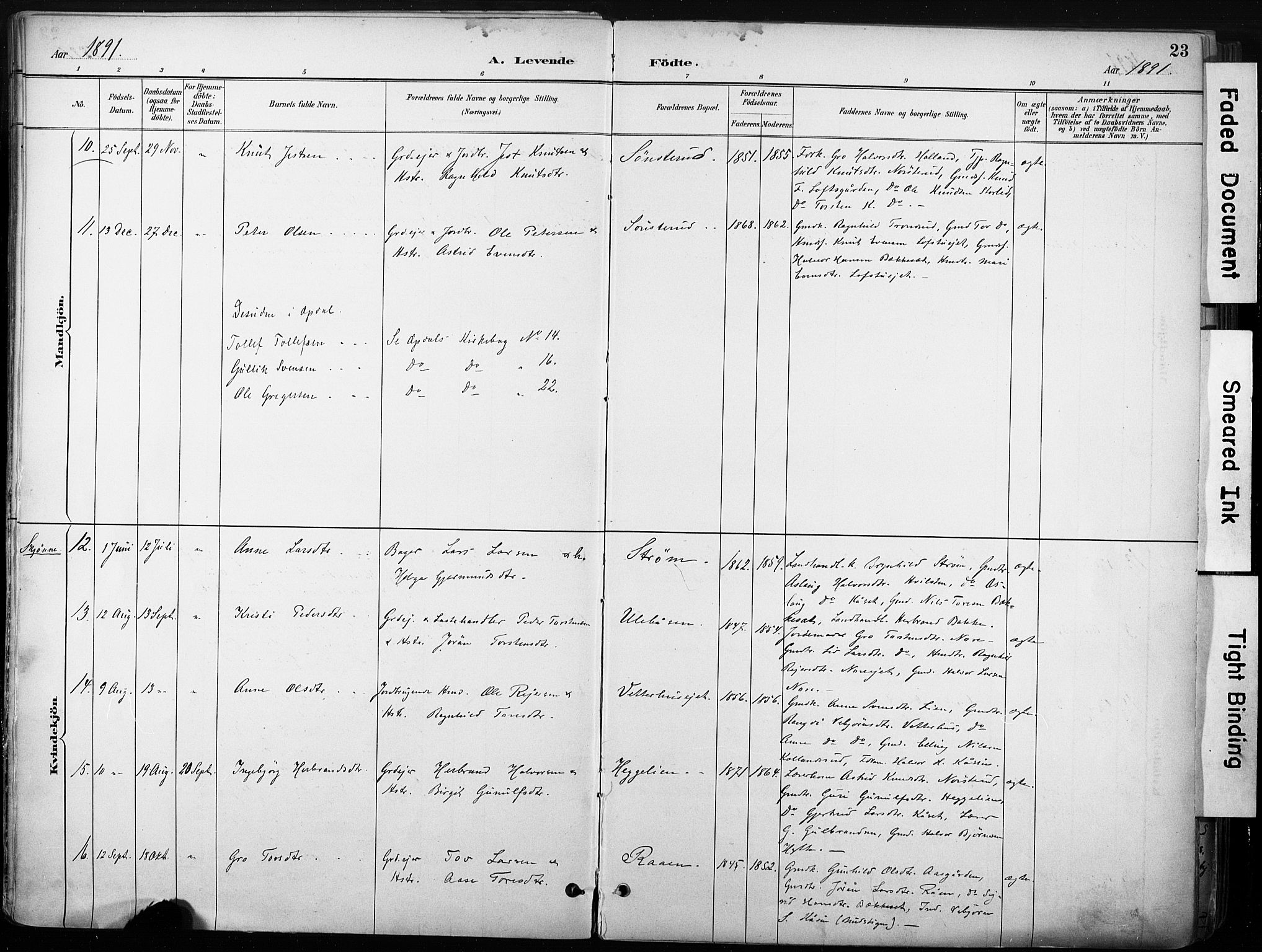 Nore kirkebøker, SAKO/A-238/F/Fb/L0002: Parish register (official) no. II 2, 1886-1906, p. 23